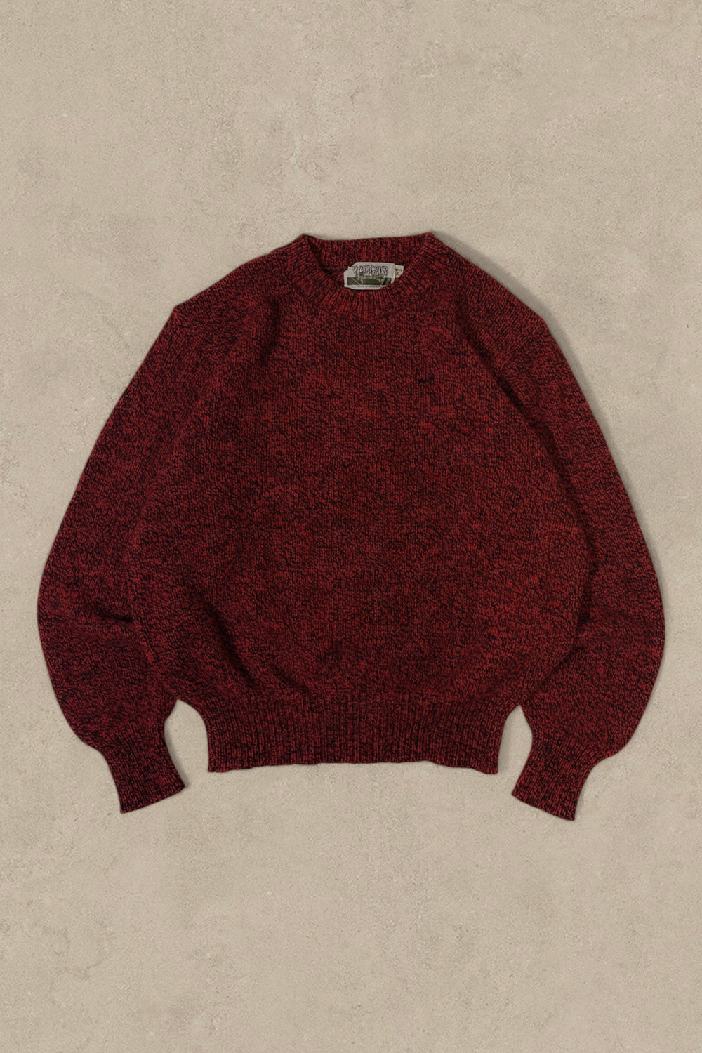 1990S - RED/BLACK SWEATER - M