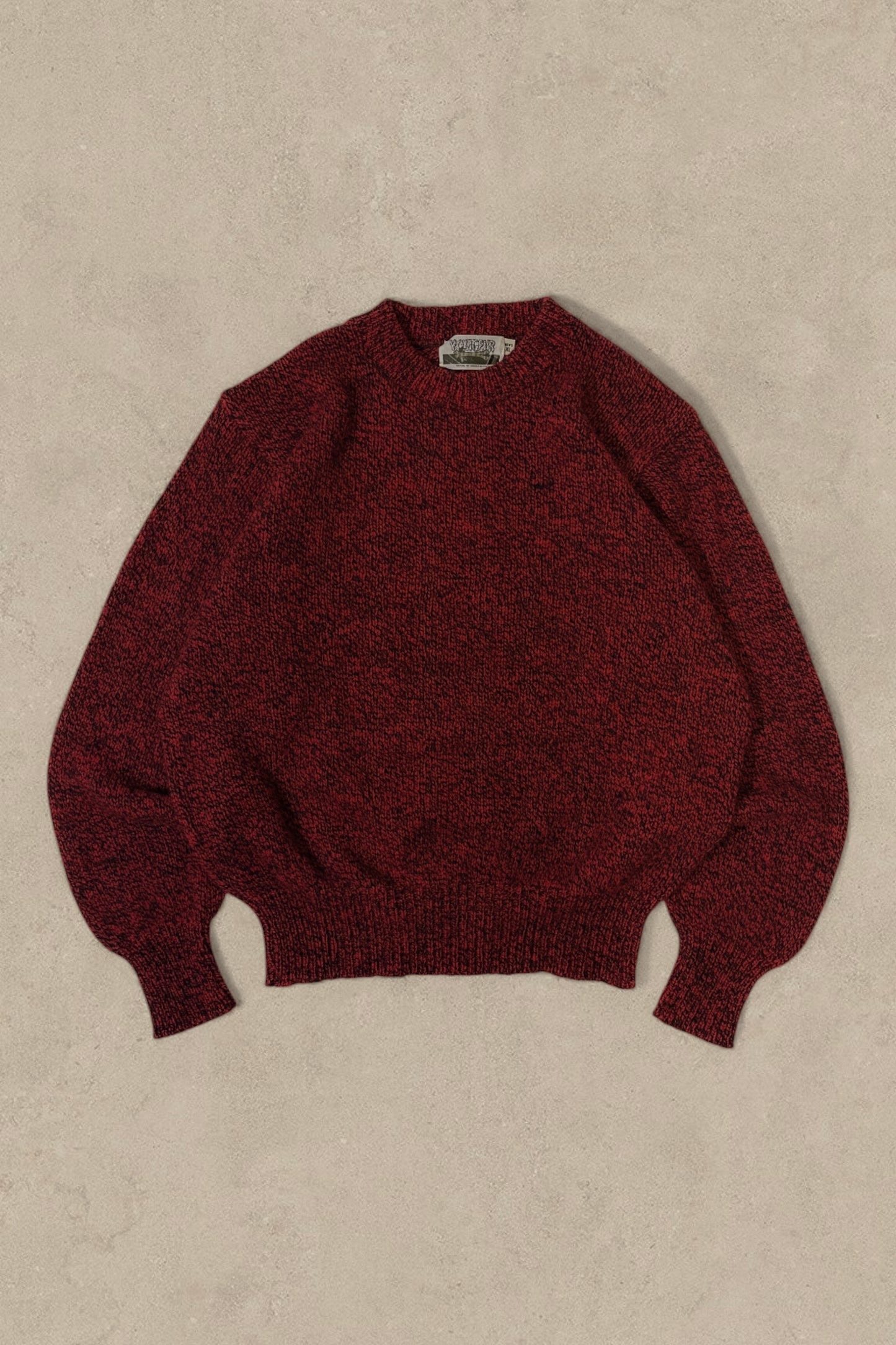 1990S - RED/BLACK SWEATER - M