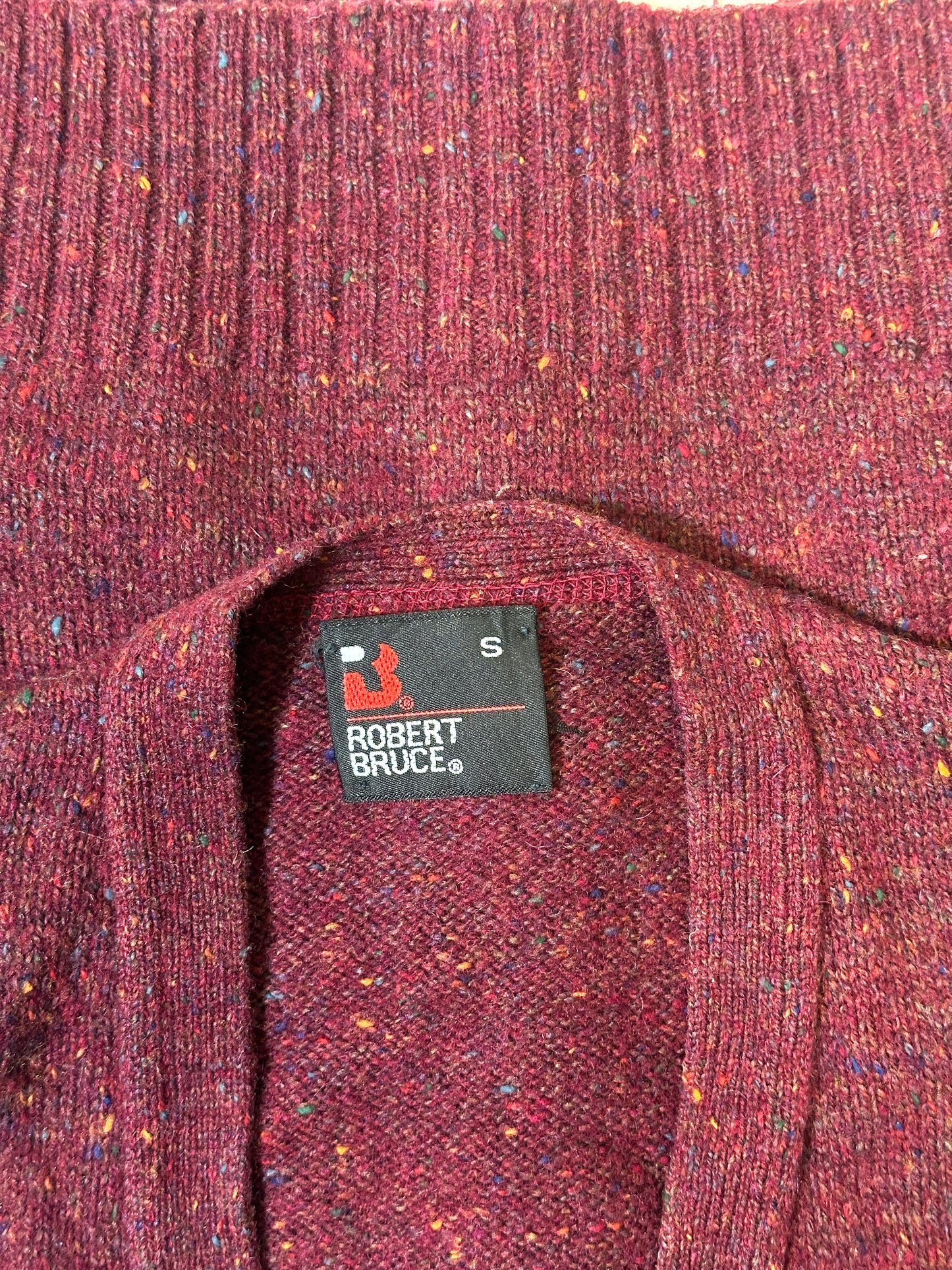 1990S - BURGUNDY WOOL VEST - S