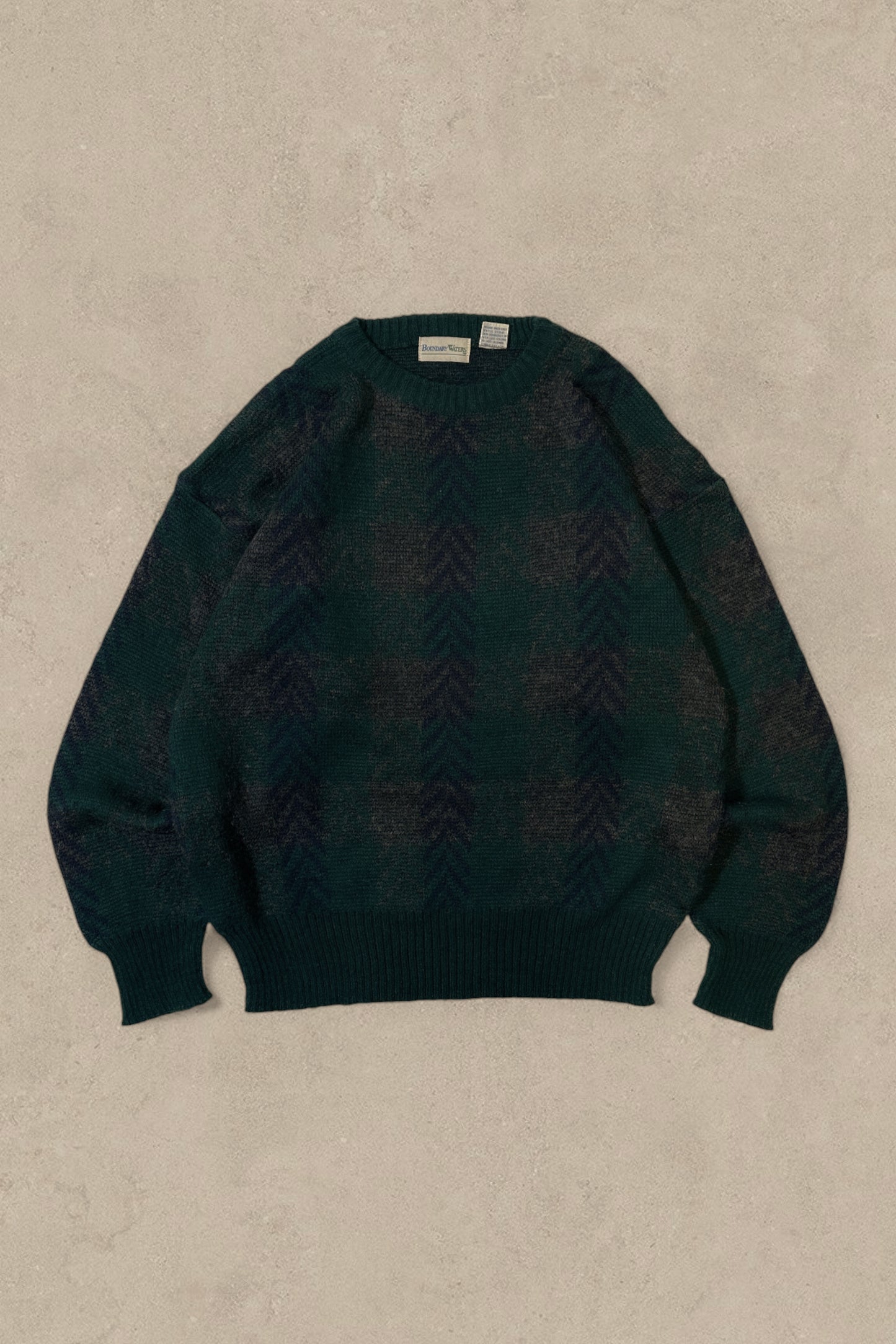 1990S GREEN/NAVY SWEATER - M