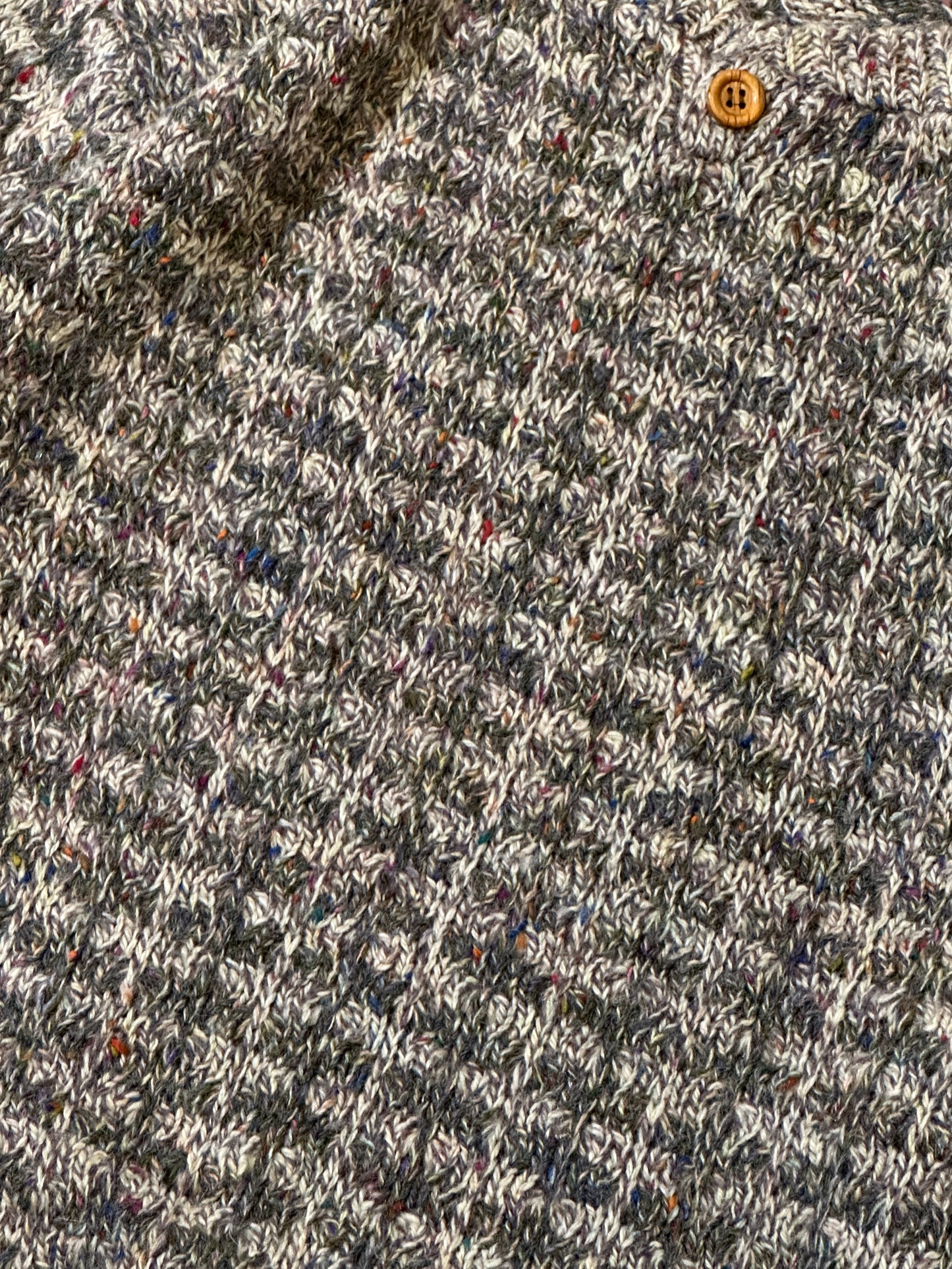 1990S GREY/CREAM SWEATER - L