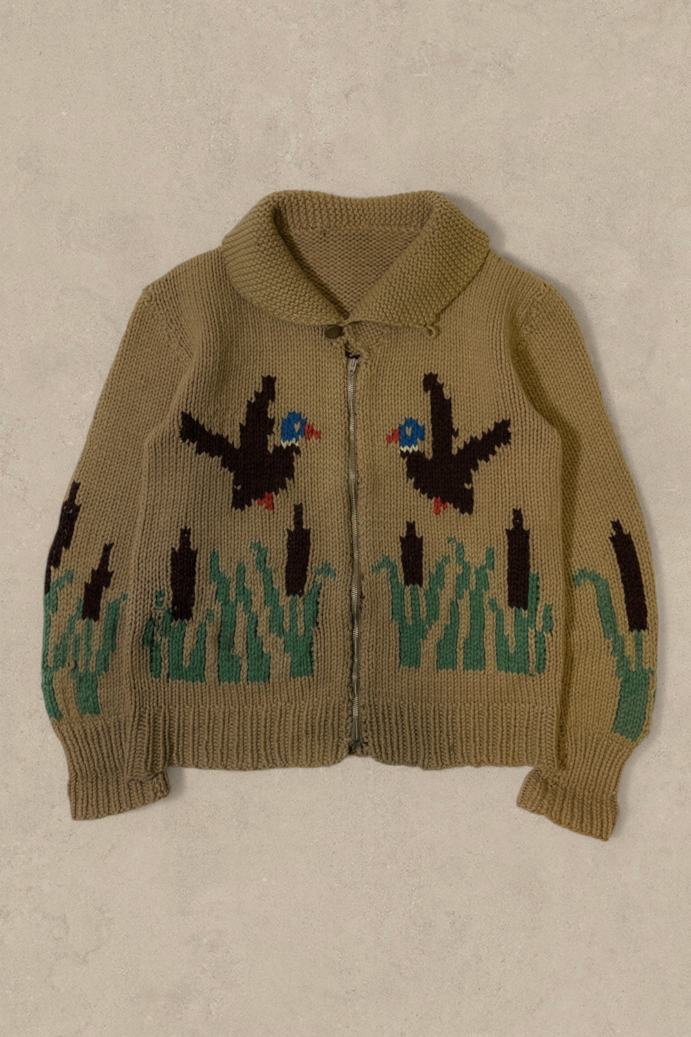 1970S - COWICHAN WOOL SWEATER DUCKS - L