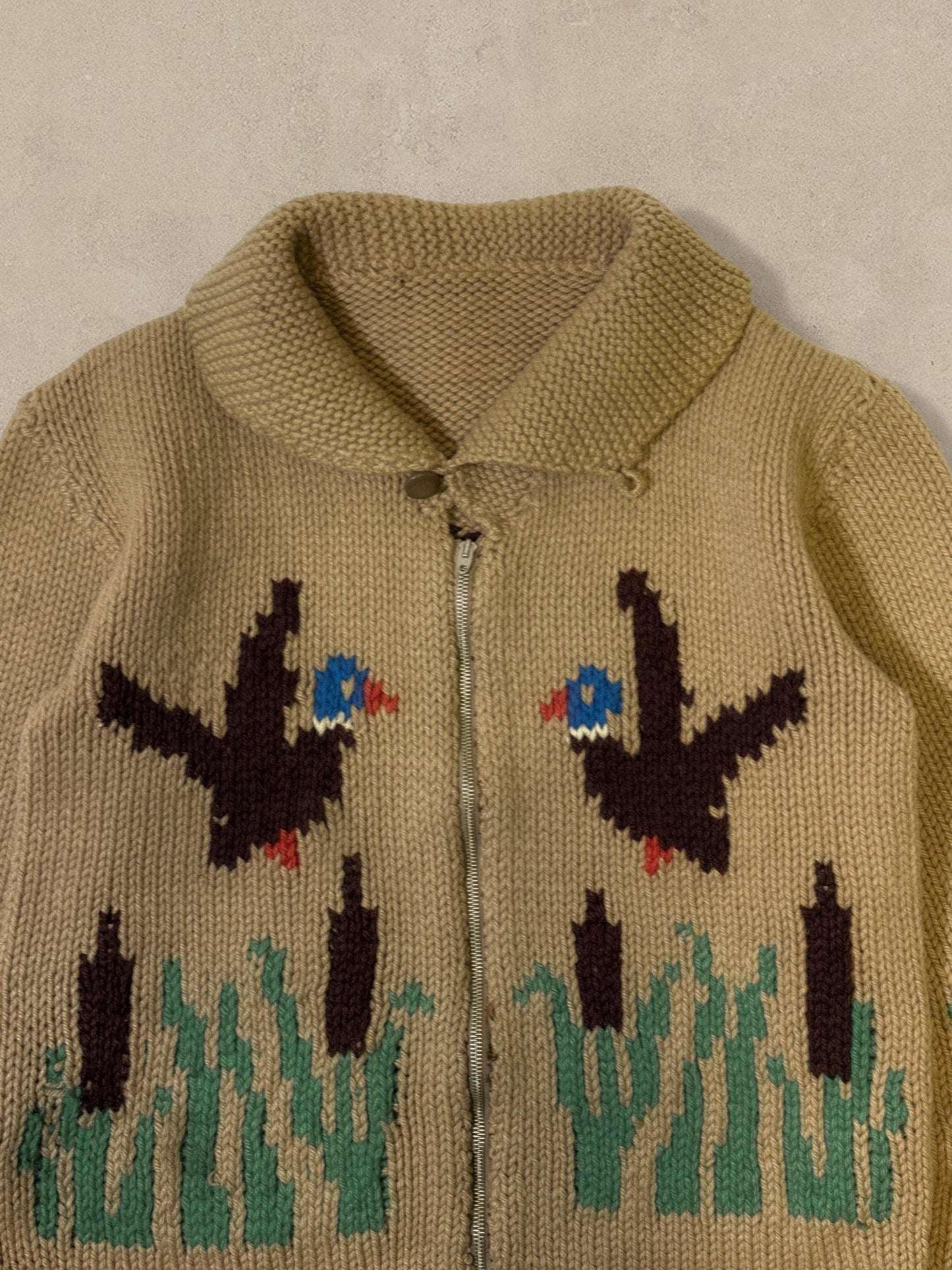 1970S - COWICHAN WOOL SWEATER DUCKS - L