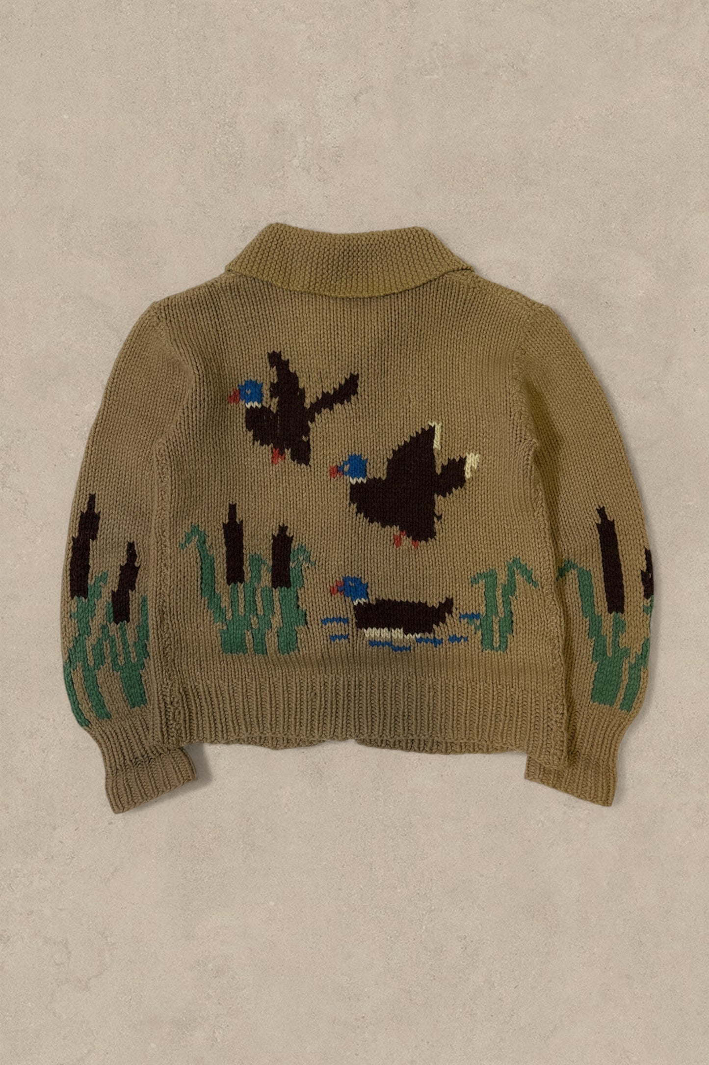 1970S - COWICHAN WOOL SWEATER DUCKS - L