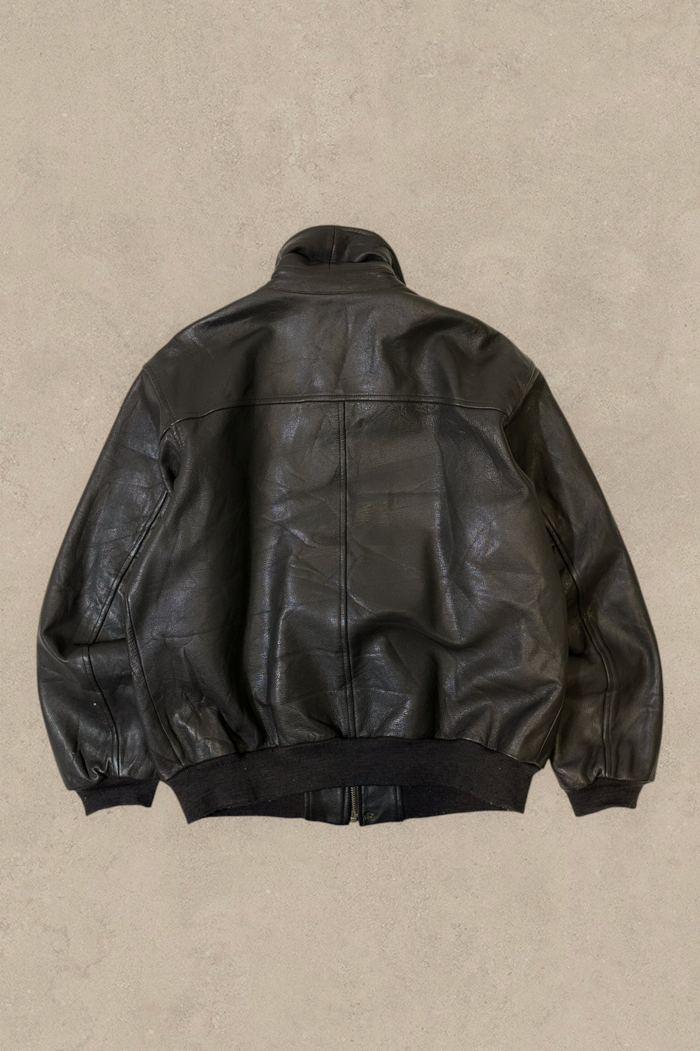 1990S - BLACK LL BEAN FLIGHT BOMBER JACKET - XL