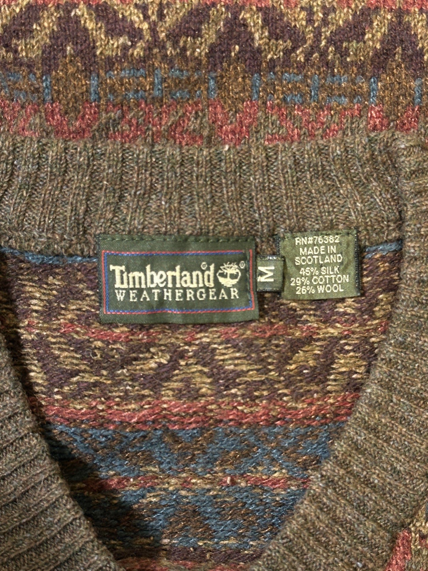 1990S - BROWN TIMBERLAND V SWEATER - M