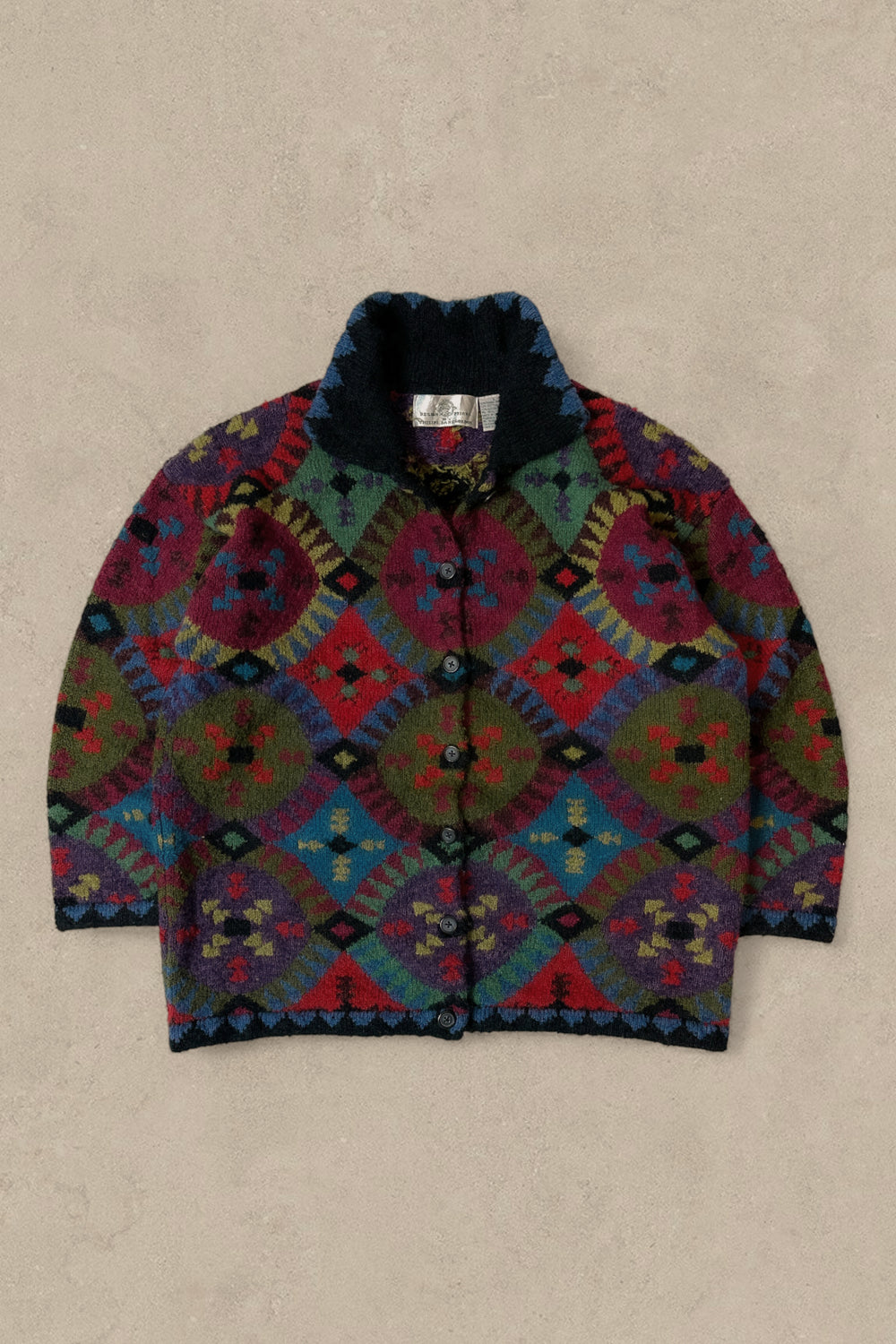 1990S - PATTERNED SWEATER - L