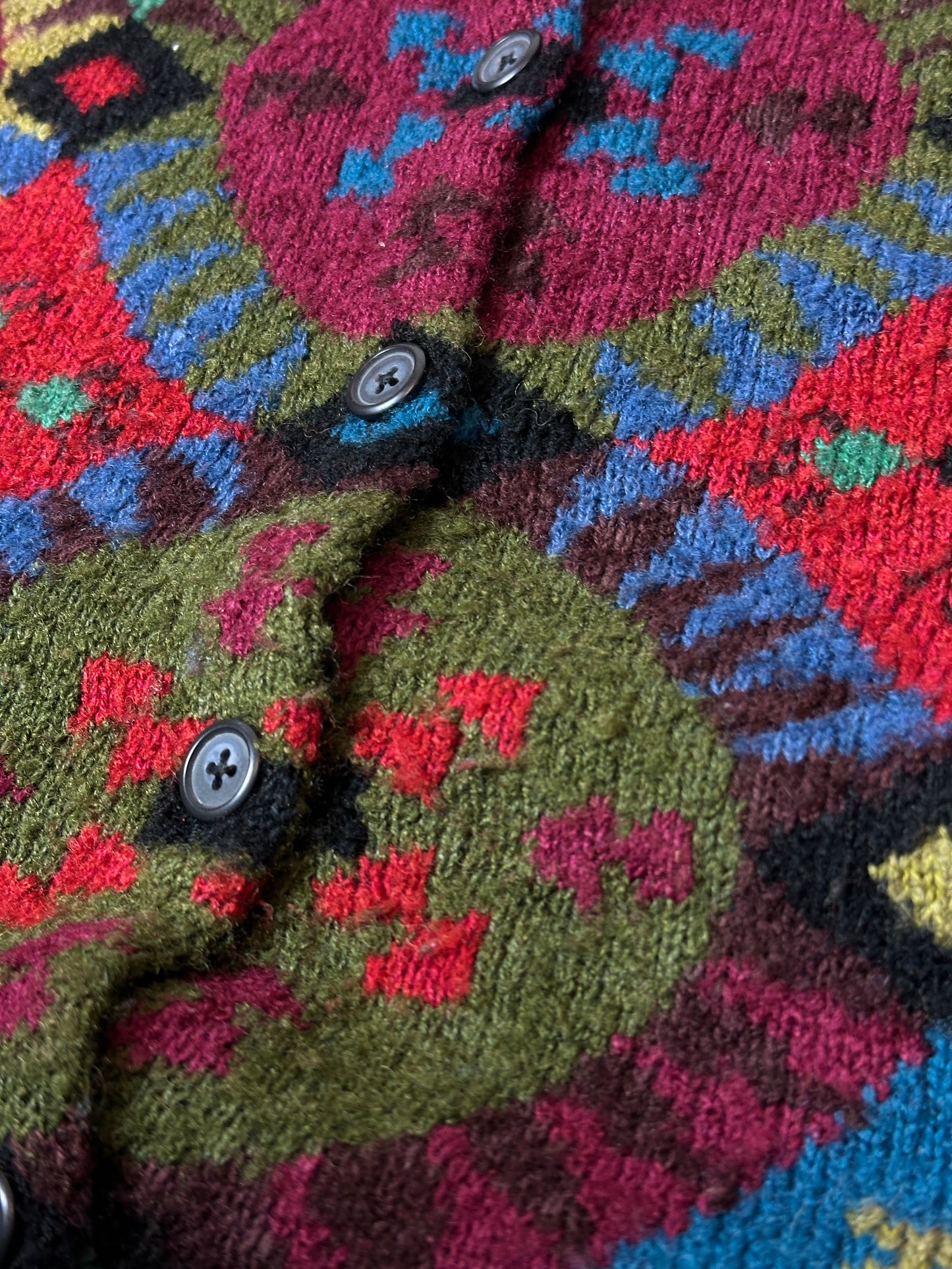 1990S - PATTERNED SWEATER - L