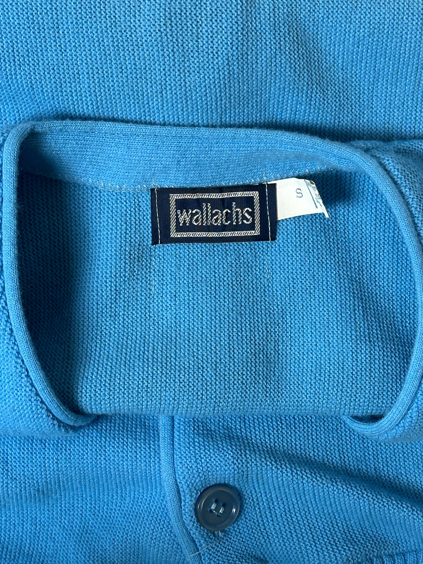 1990S - BLUE CARDIGAN SWEATER - S