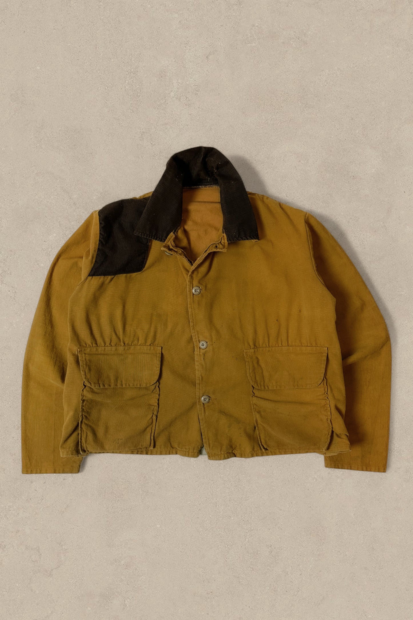 1990S - TAN HUNTING JACKET CROPPED - L
