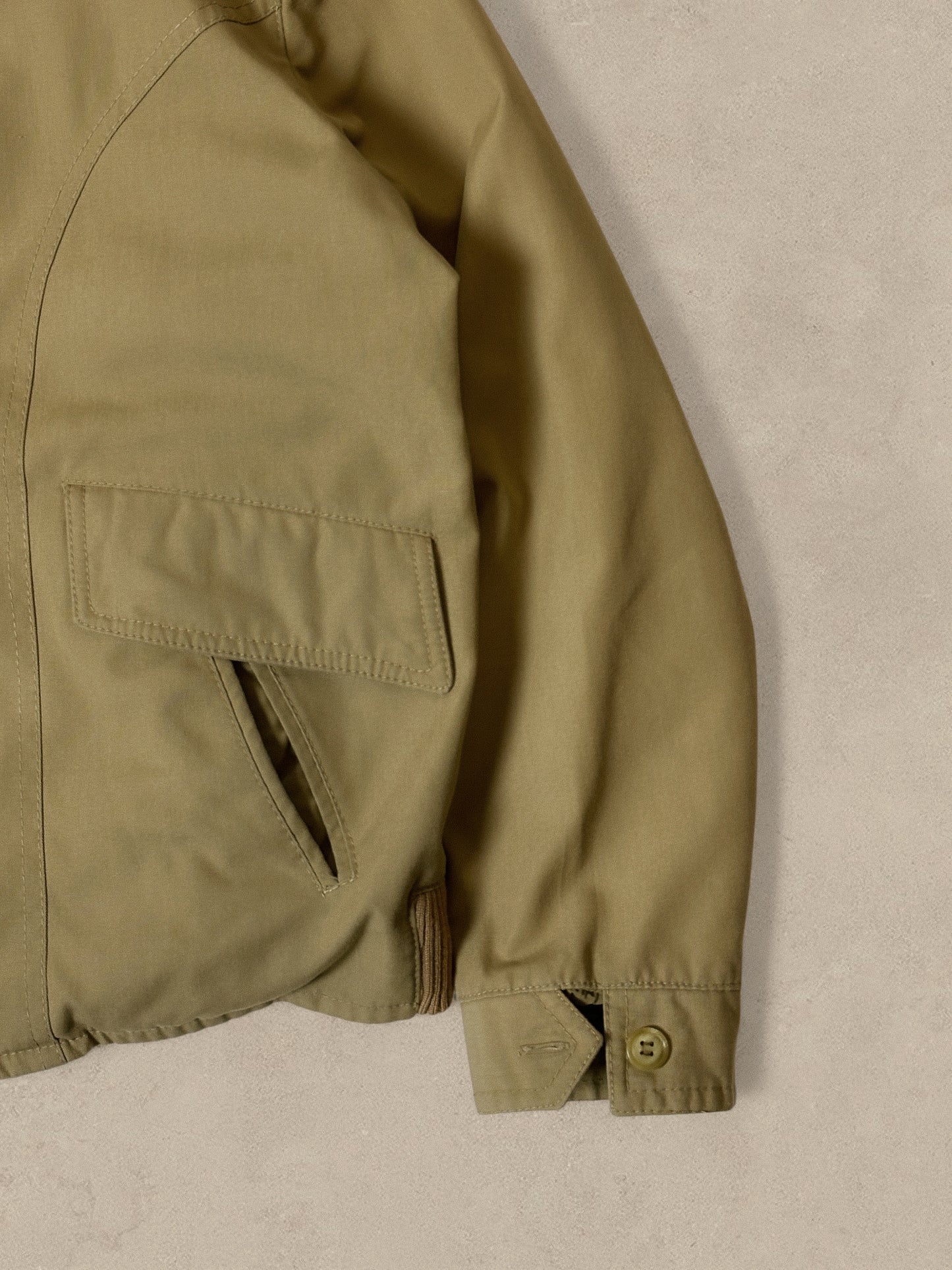 1990S - CREAM BOMBER FLIGHT JACKET - M
