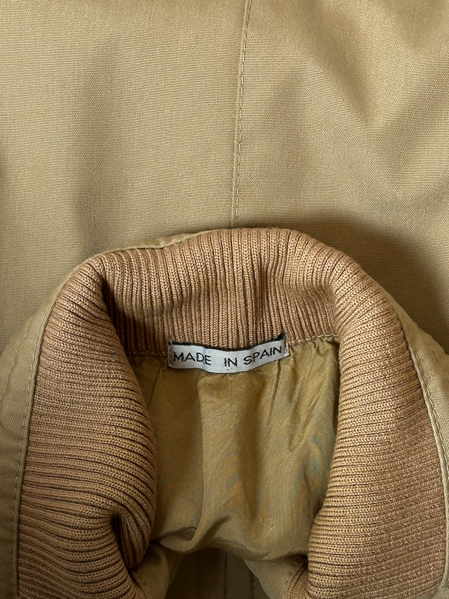 1990S - CREAM BOMBER FLIGHT JACKET - M