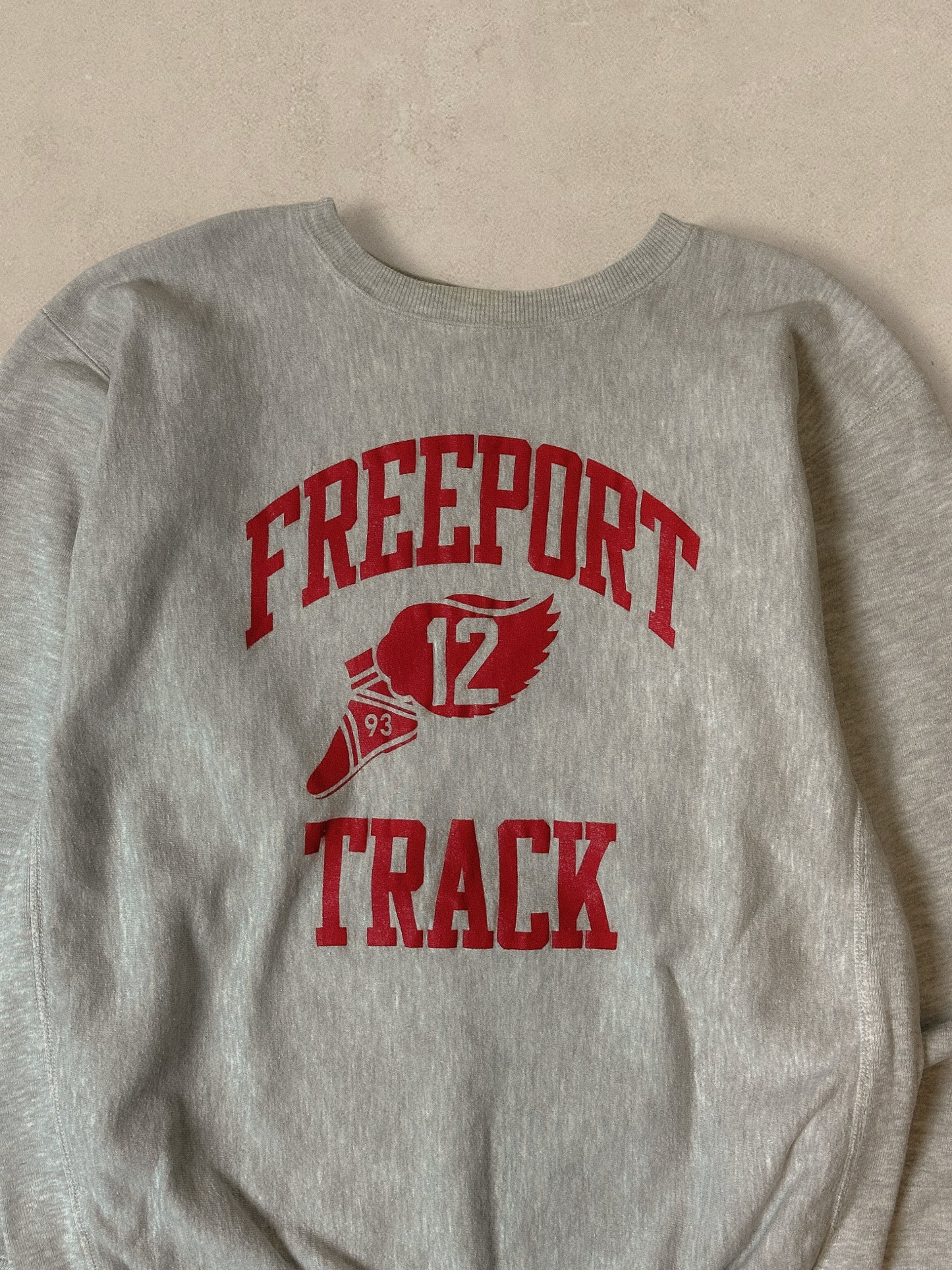 1990S - CHAMPION REVERSE WEAVE FREEPORT TRACK SWEATSHIRT -XL