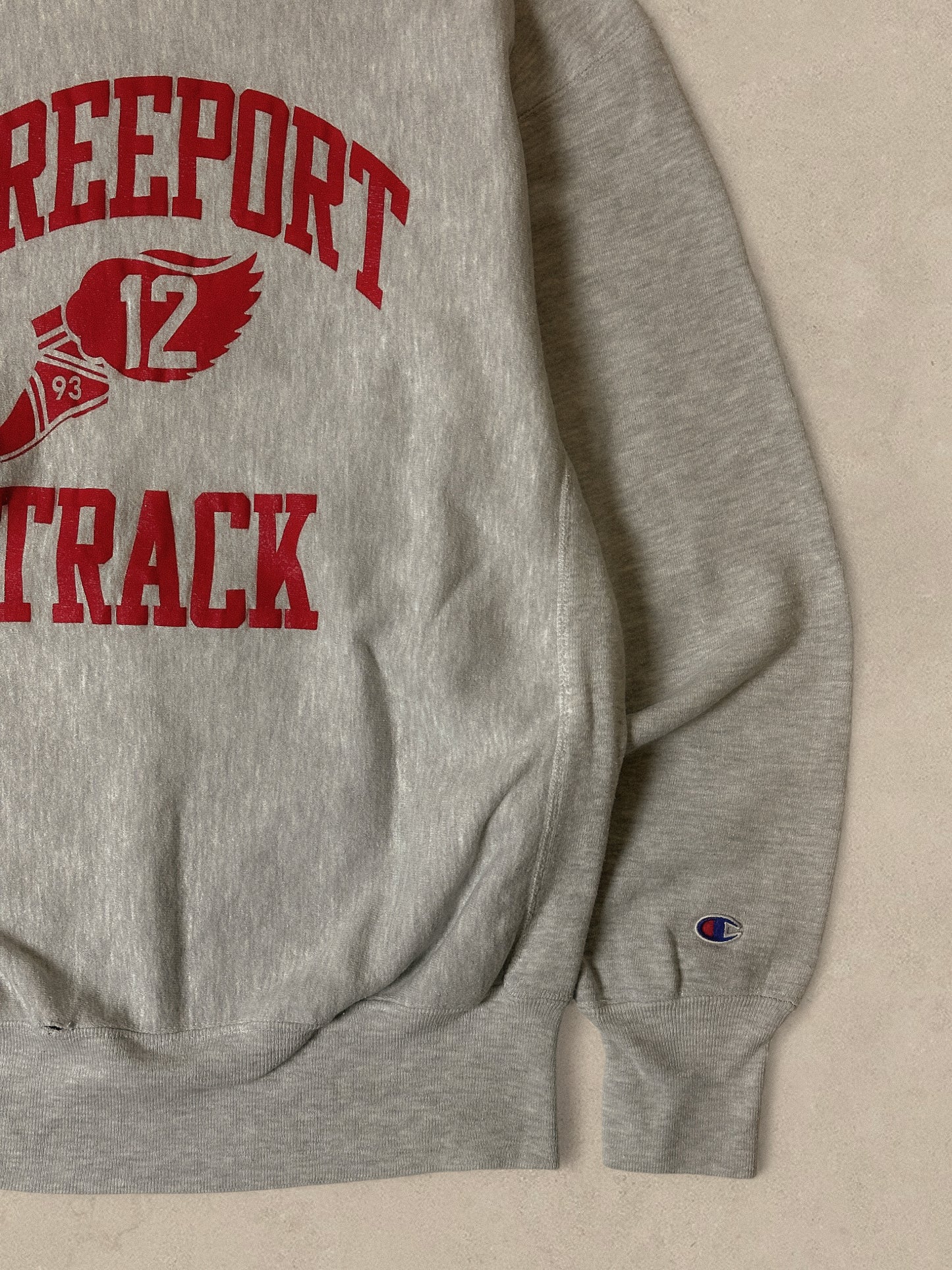 1990S - CHAMPION REVERSE WEAVE FREEPORT TRACK SWEATSHIRT -XL