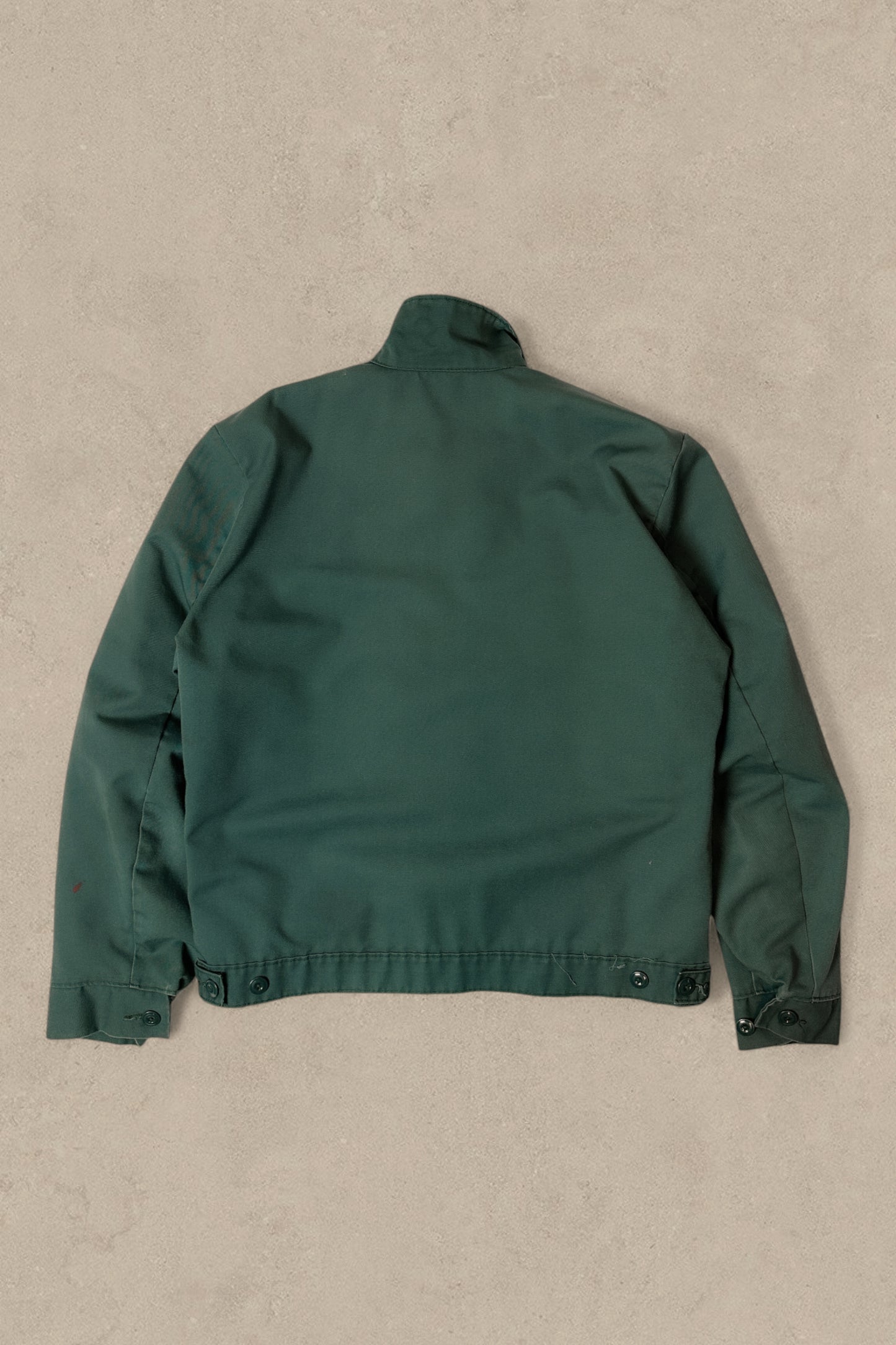 1990S - GREEN WORK WEAR JACKET CROPPED - L