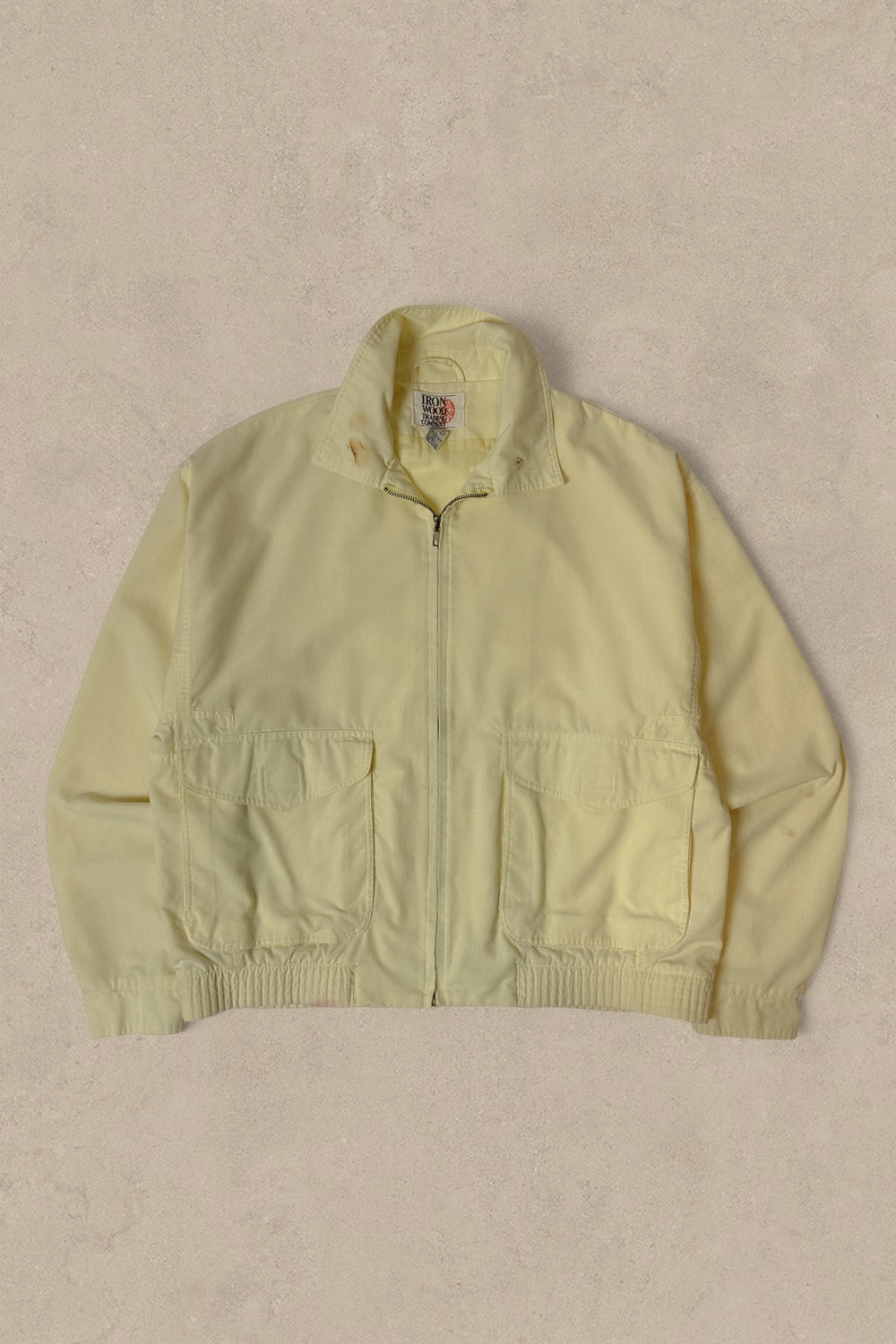 1990S - YELLOW WORKWEAR LIGHT JACKET - L