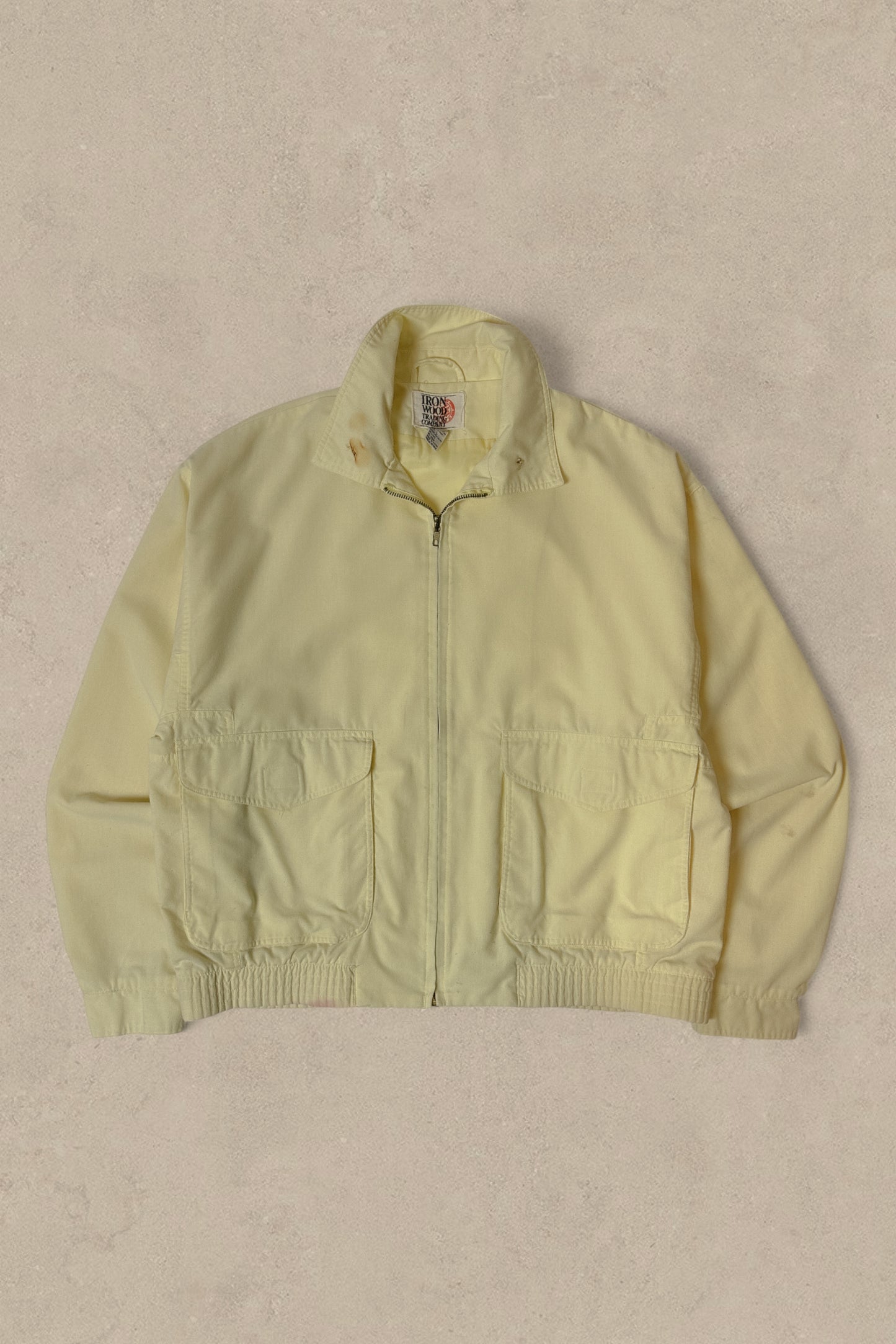1990S - YELLOW WORKWEAR LIGHT JACKET - L