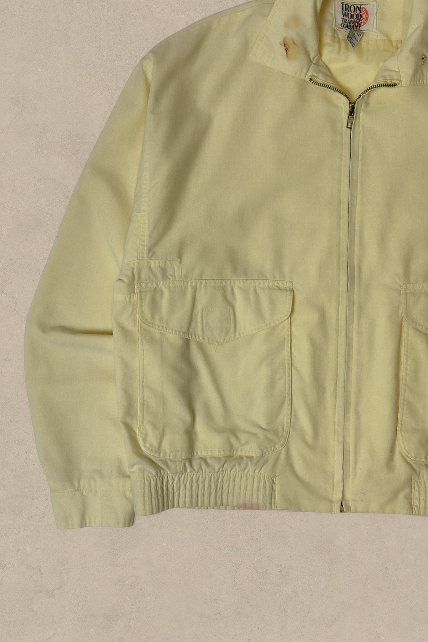 1990S - YELLOW WORKWEAR LIGHT JACKET - L
