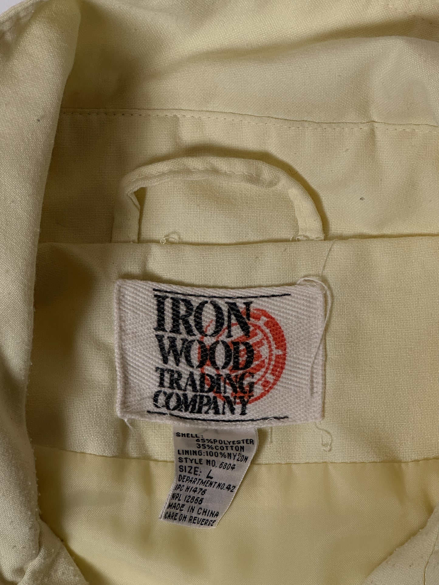 1990S - YELLOW WORKWEAR LIGHT JACKET - L