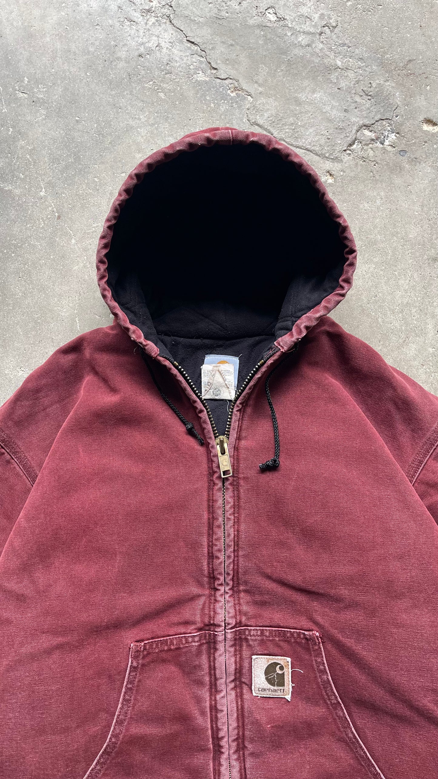1990S CARHARTT ACTIVE CHERRY RED JACKET - XL
