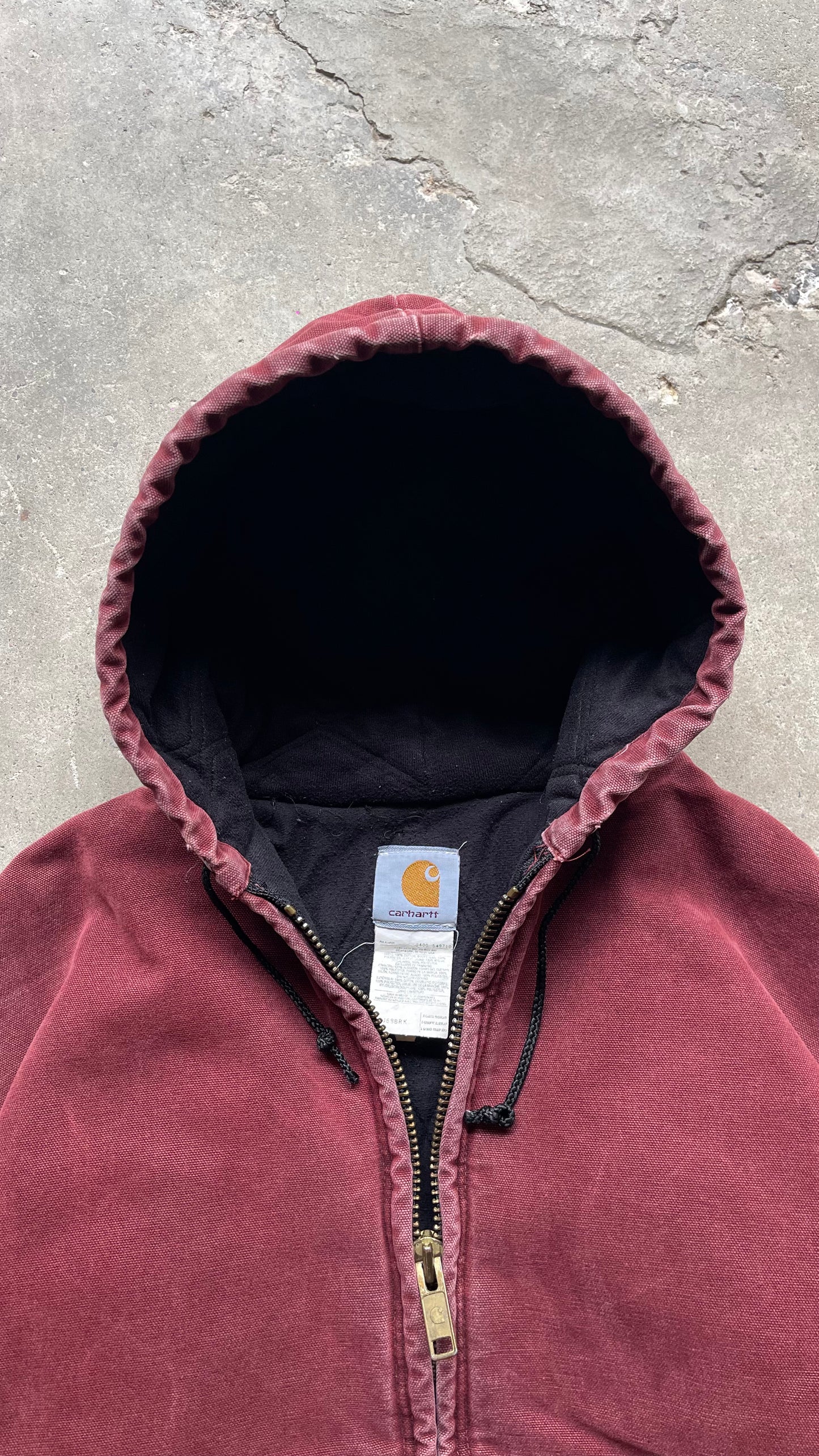 1990S CARHARTT ACTIVE CHERRY RED JACKET - XL