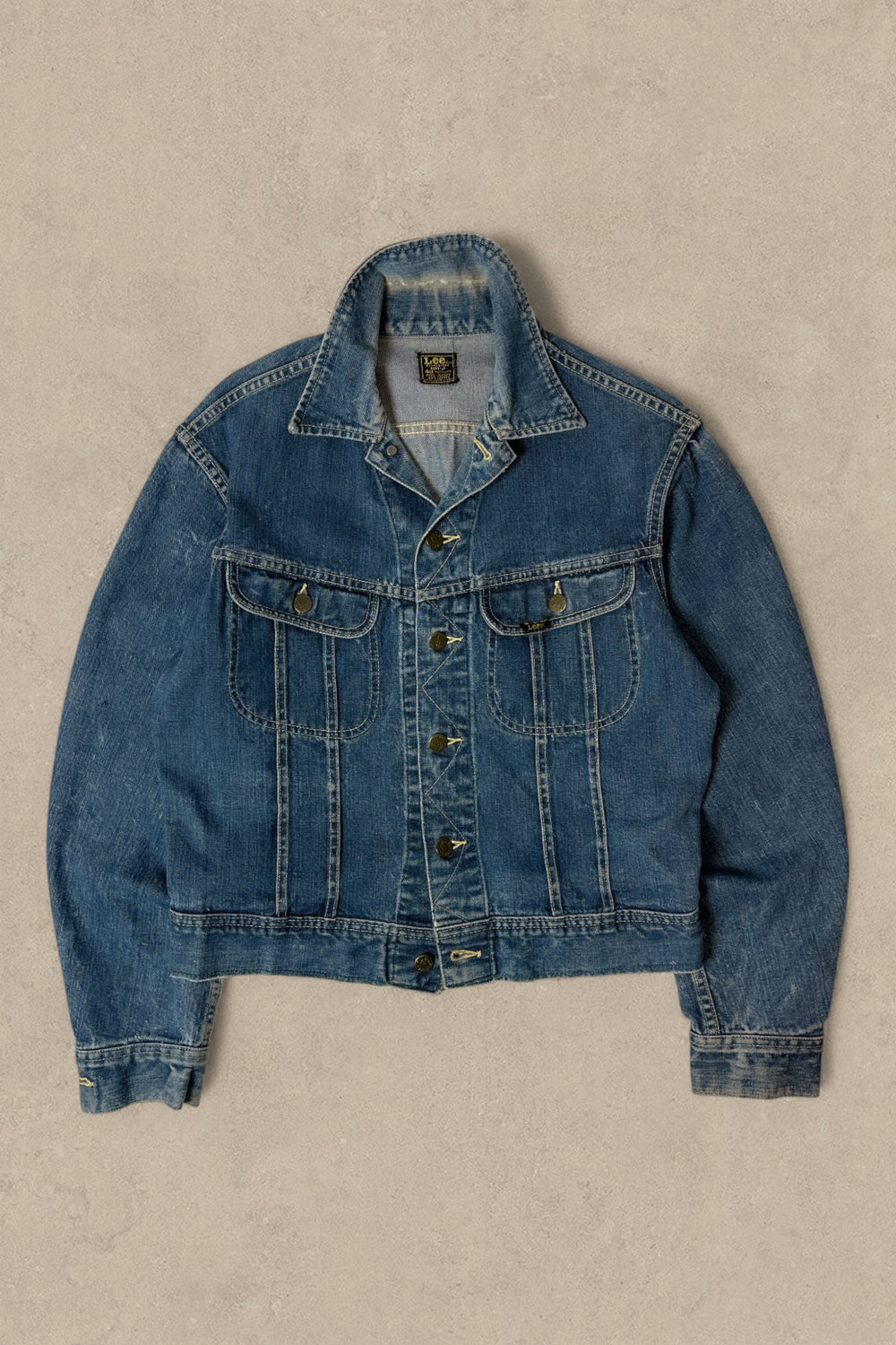 1970S - LEE TRUCKER DENIM JEANS UNION MADE - M