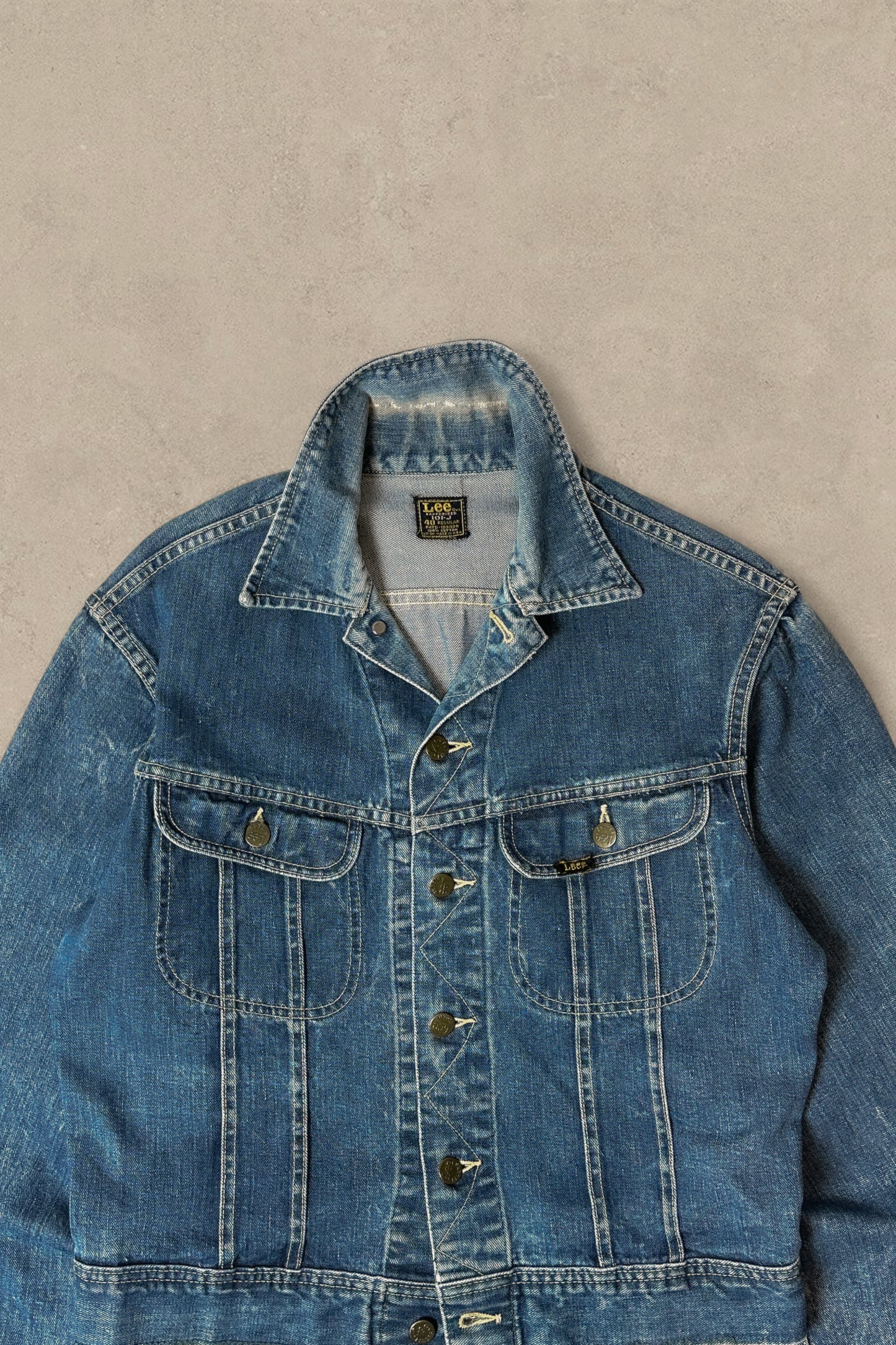 1970S - LEE TRUCKER DENIM JEANS UNION MADE - M