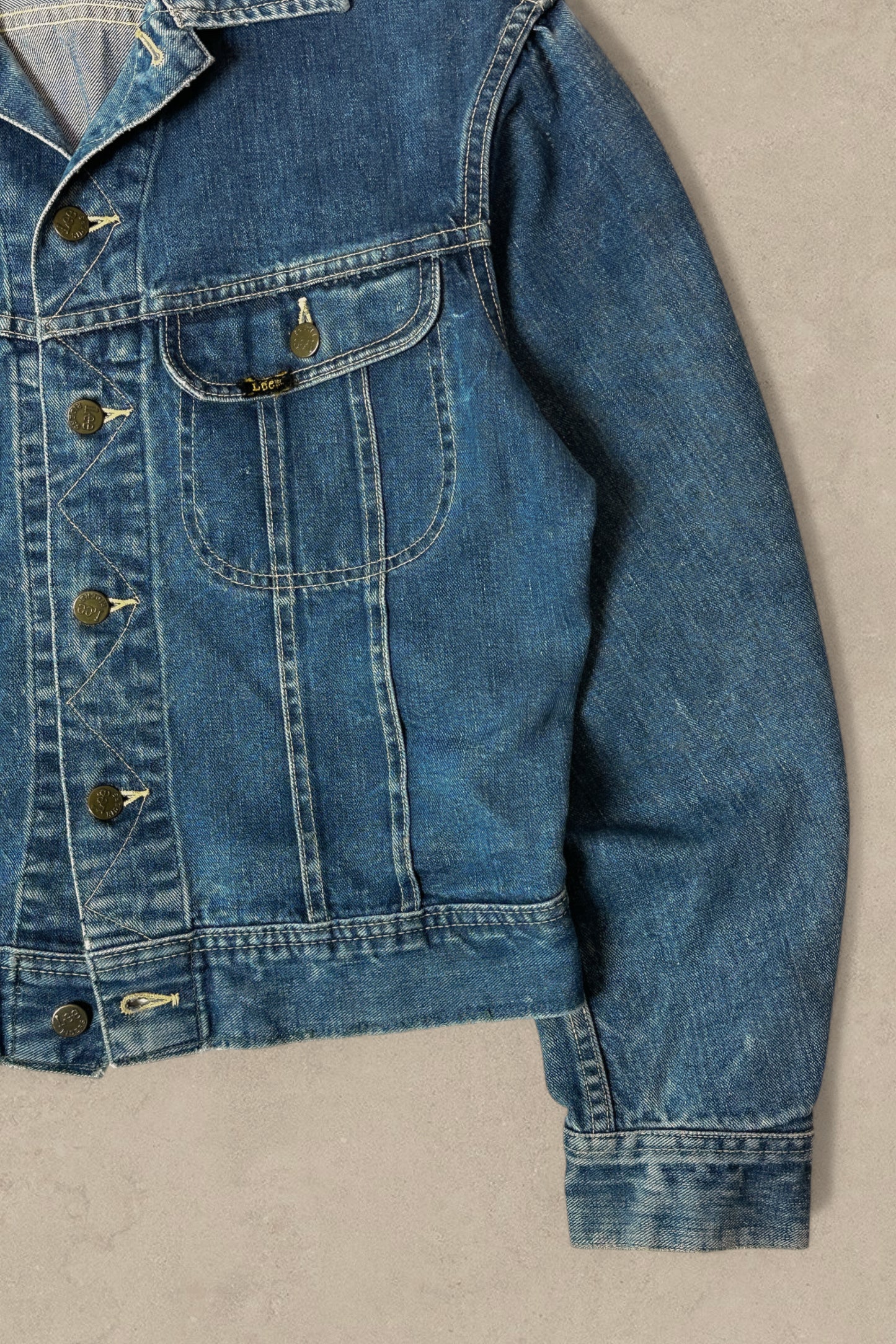1970S - LEE TRUCKER DENIM JEANS UNION MADE - M
