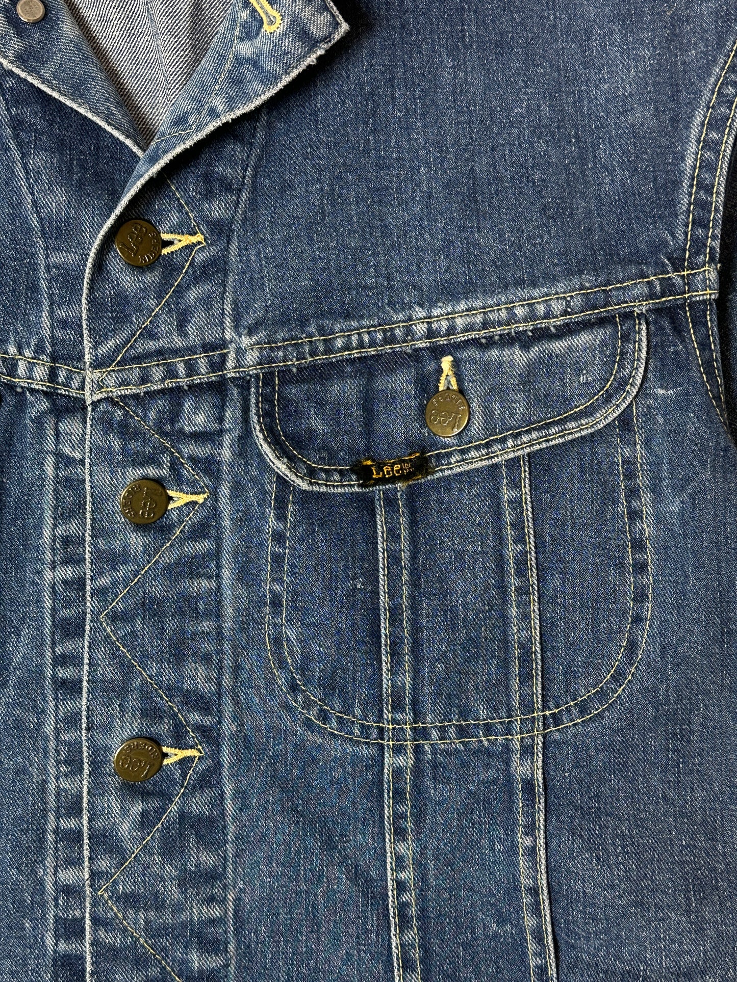 1970S - LEE TRUCKER DENIM JEANS UNION MADE - M