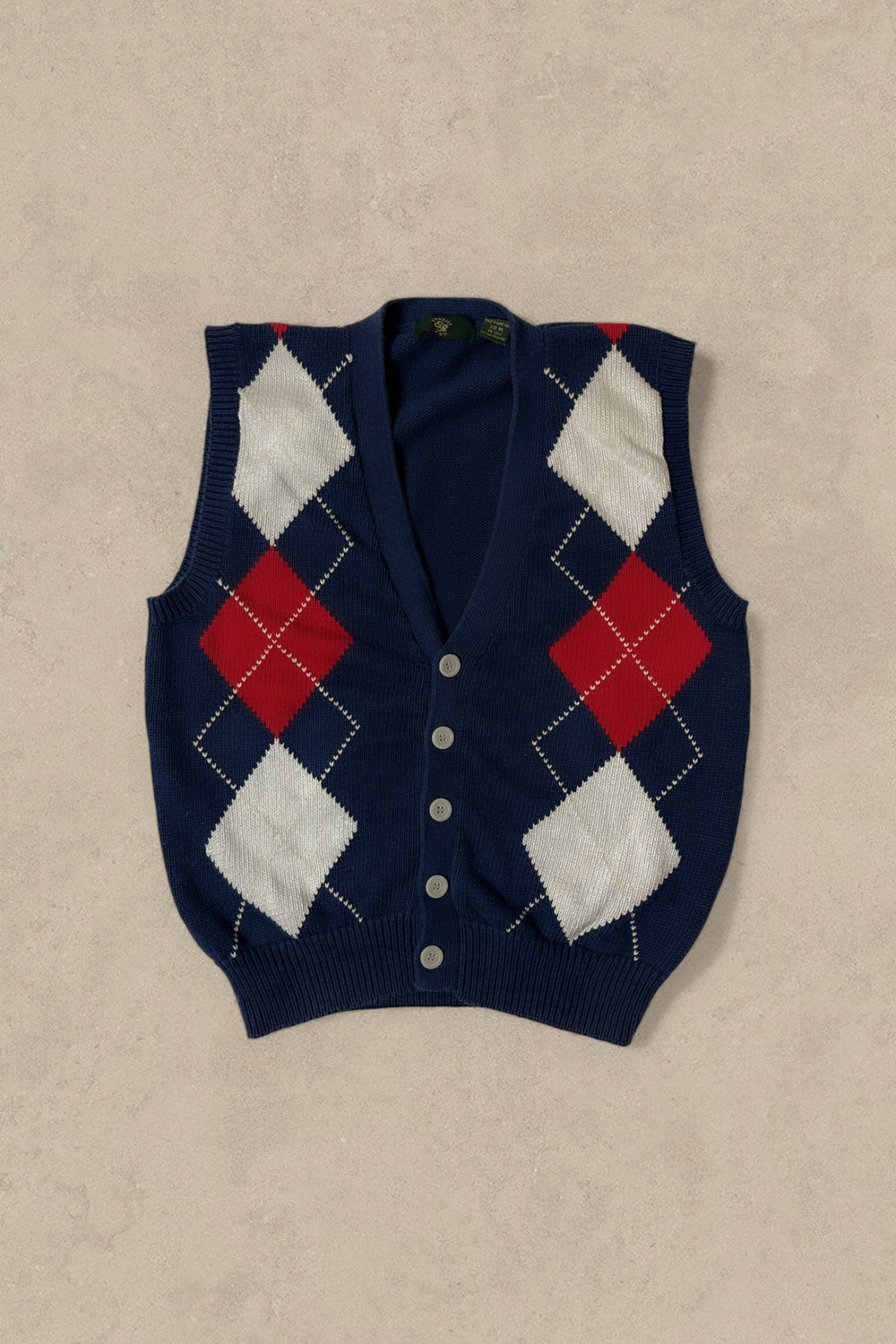 1990S - NAVY/WHITE VEST - M