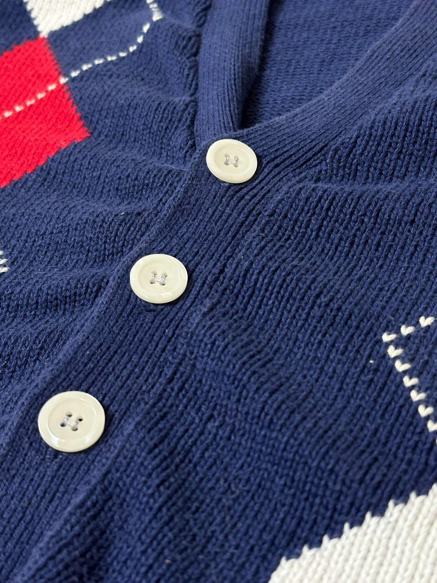 1990S - NAVY/WHITE VEST - M