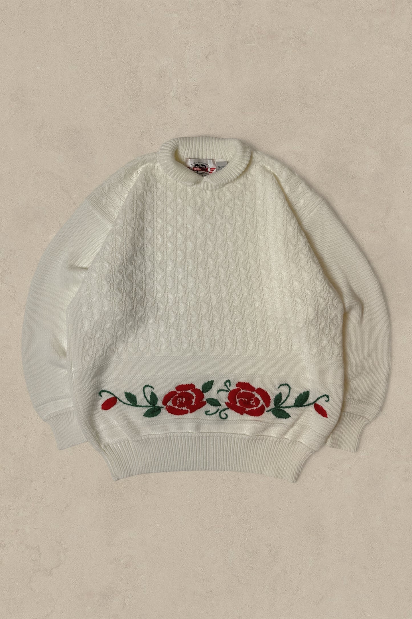 1990S - WHITE SWEATER - L
