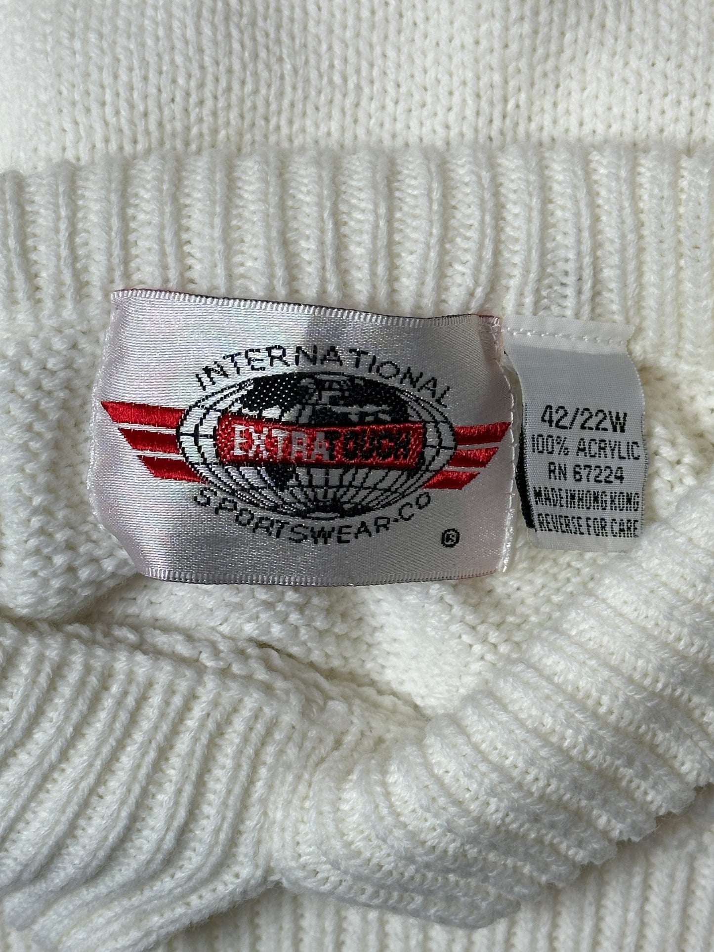 1990S - WHITE SWEATER - L