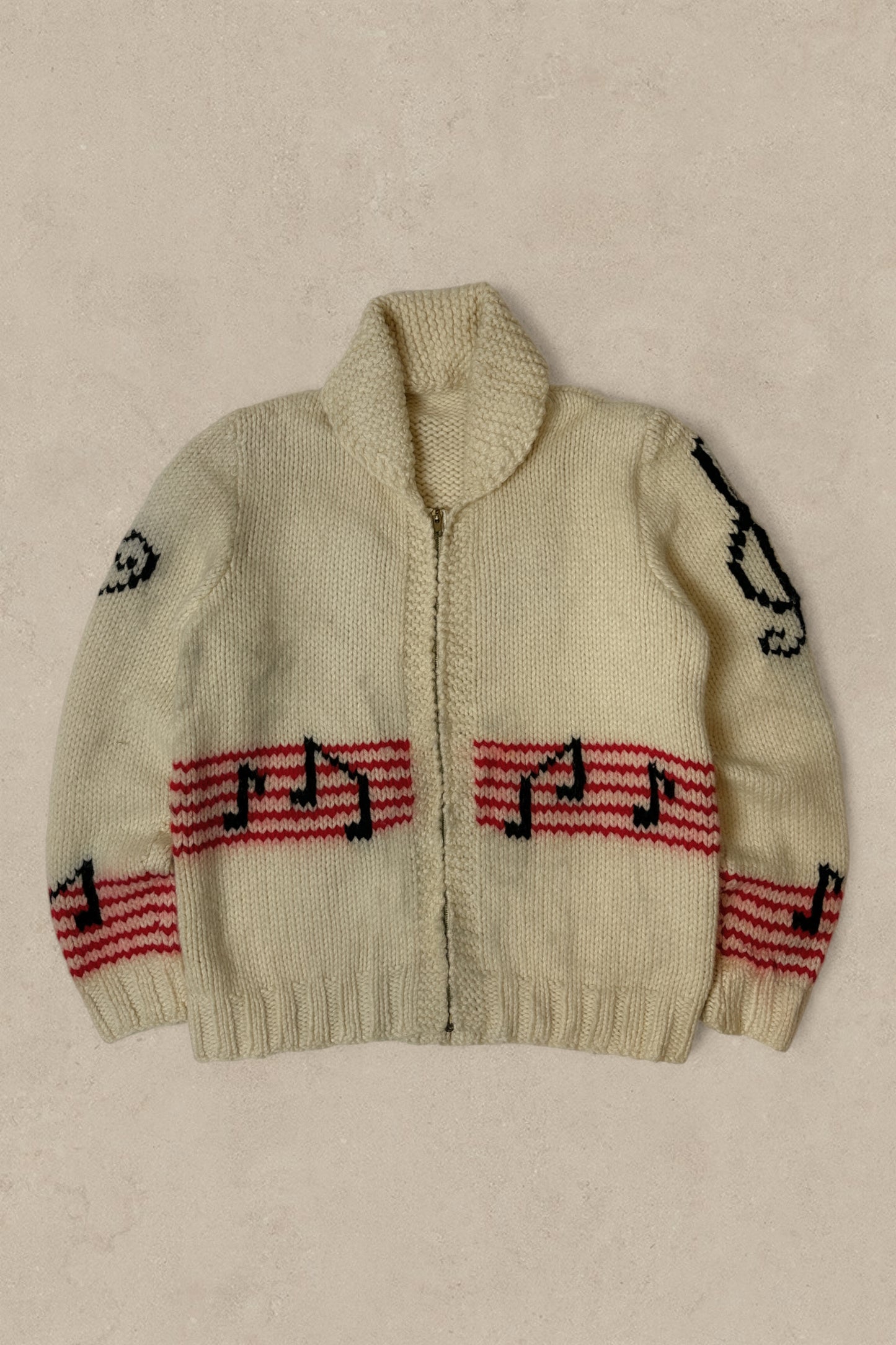 1990S - CREAM COWICHINA SWEATER - M