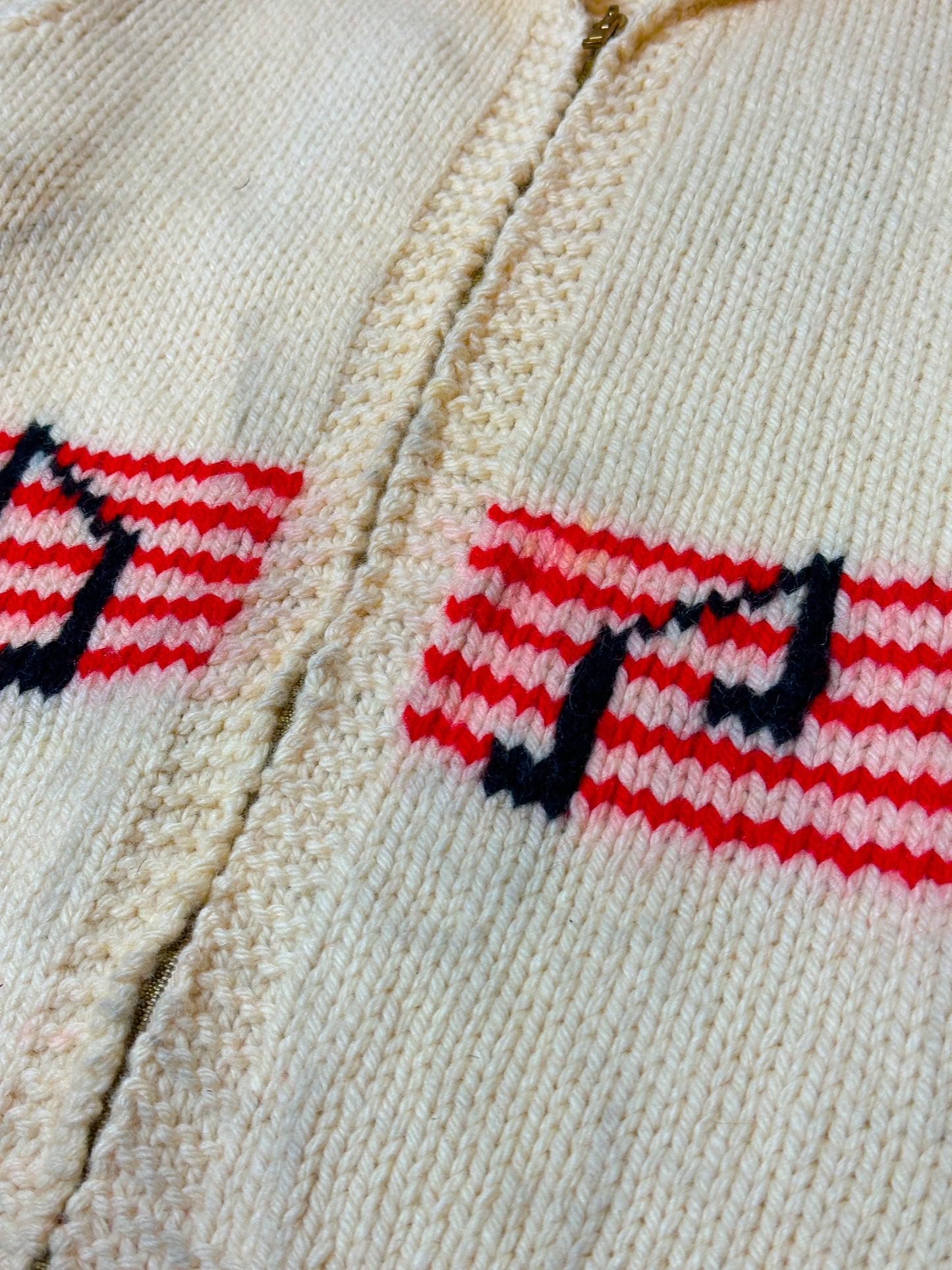 1990S - CREAM COWICHINA SWEATER - M