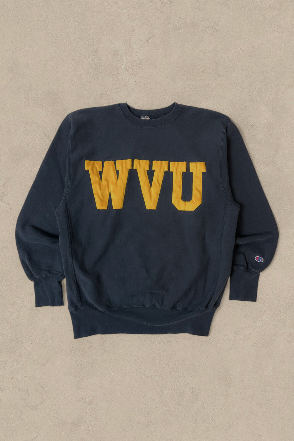 1990S - NAVY WEST VIRGINIA UNIVERSITY CHAMPION REVERSE WEAVE - L