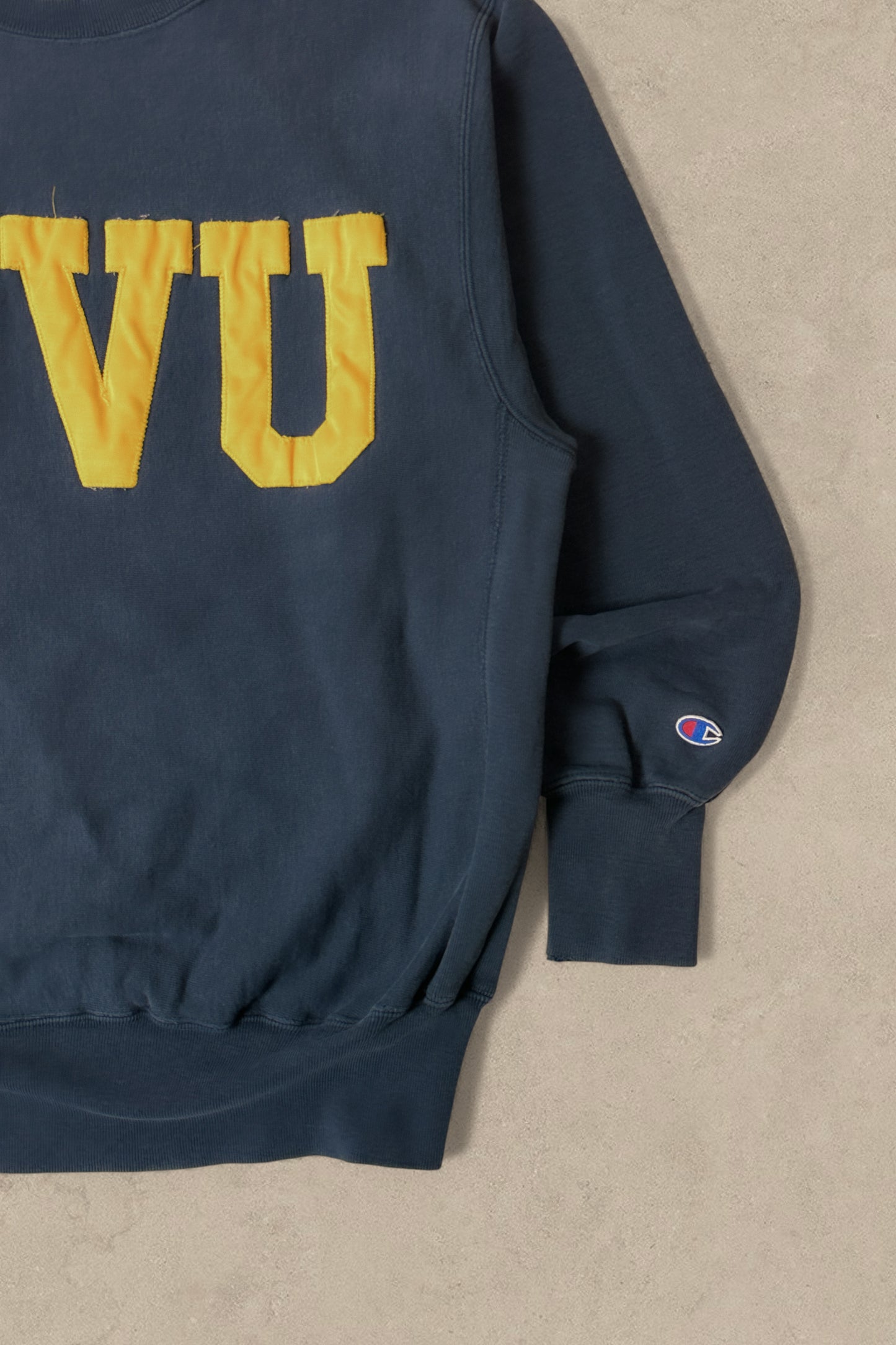 1990S - NAVY WEST VIRGINIA UNIVERSITY CHAMPION REVERSE WEAVE - L