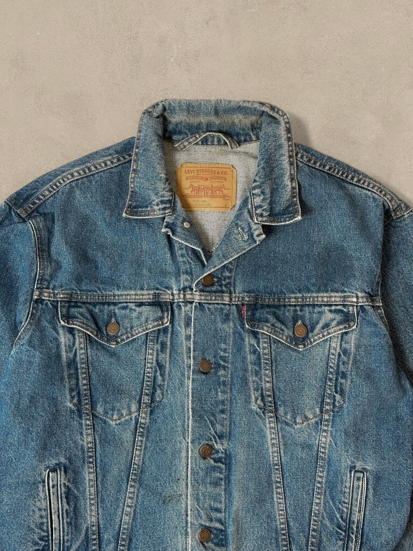1990S - LEVI'S DENIM TRAUCKER JACKET - XL