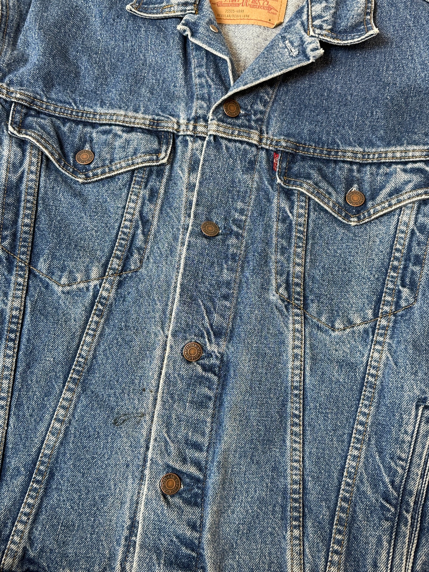 1990S - LEVI'S DENIM TRAUCKER JACKET - XL