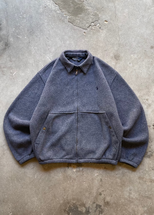 1990S POLO RALPH LAUREN FLEECE ZIP JACKET - M