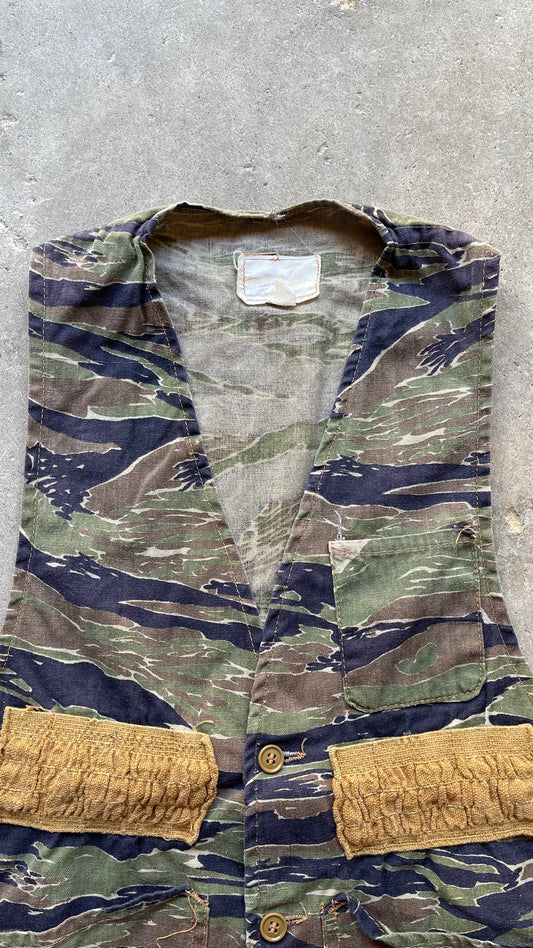 1990S TIGER CAMO HUNTING VEST - M