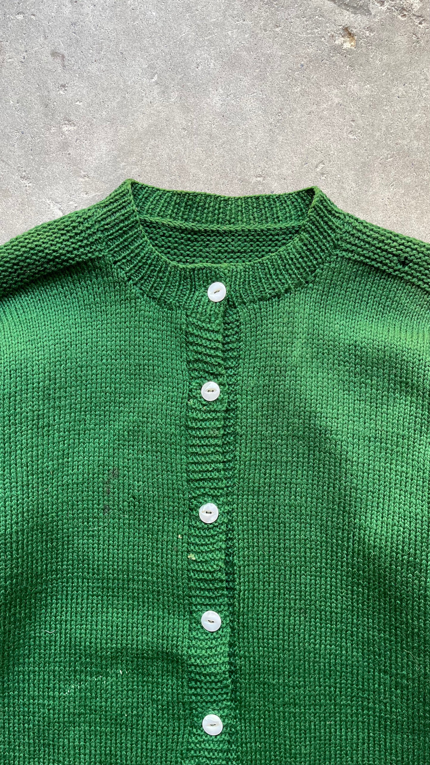 1990S KNIT CARDIGAN SWEATER GREEN - L
