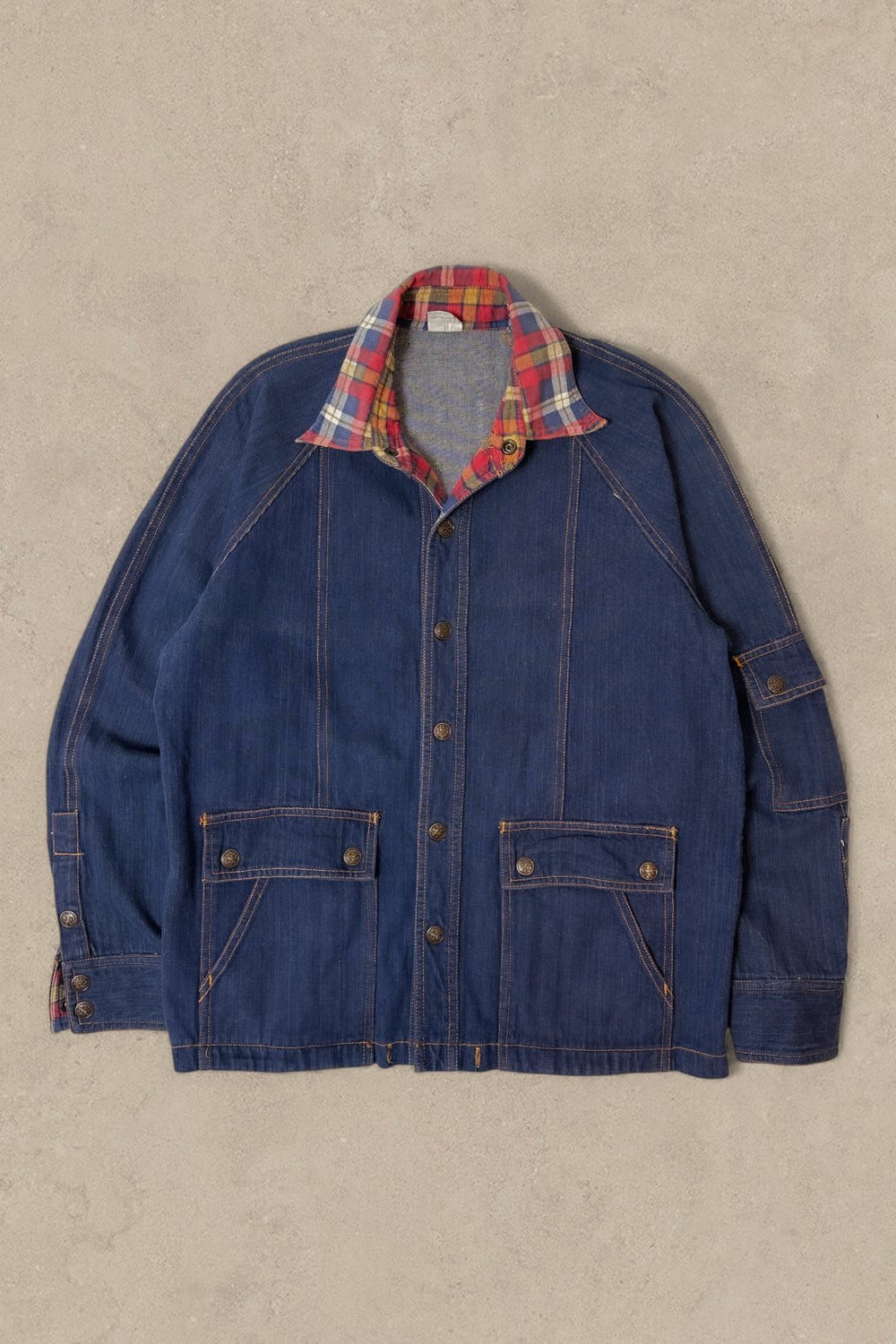 1990S - DENIM CHORE BARN JACKET - L