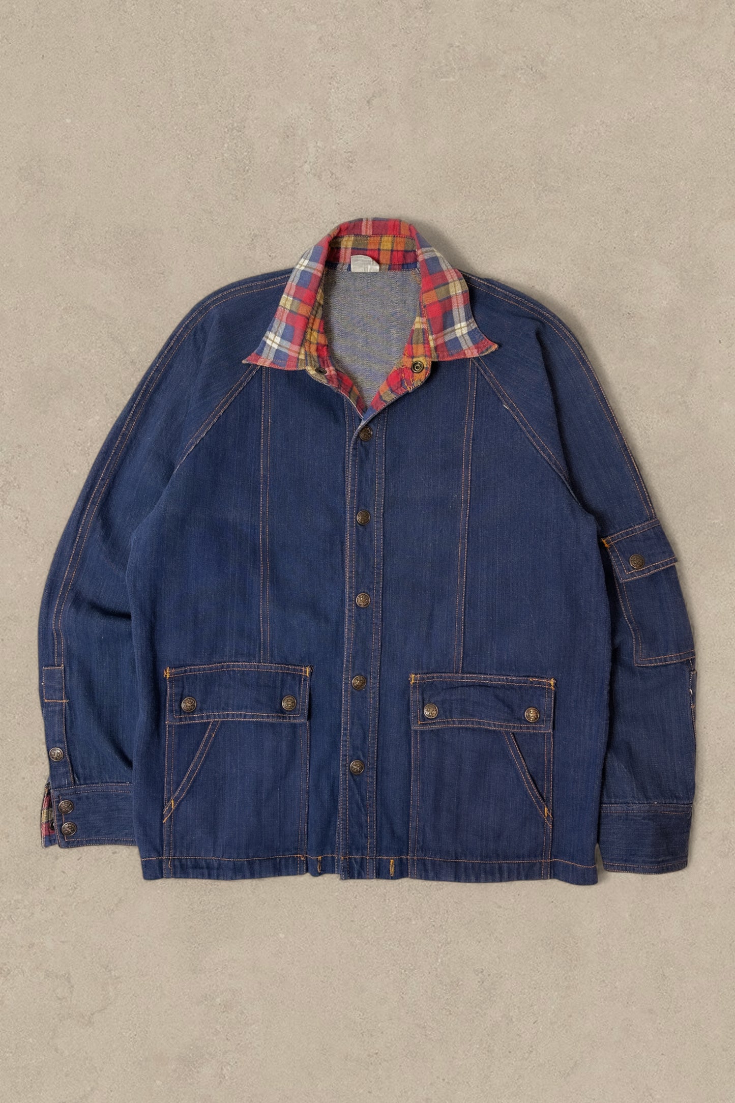 1990S - DENIM CHORE BARN JACKET - L