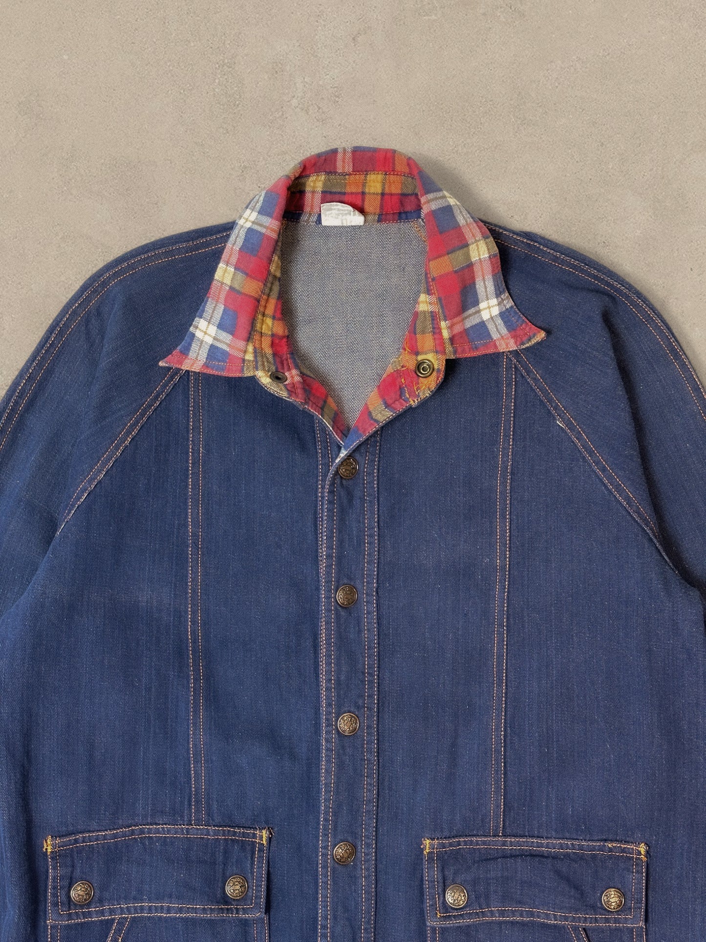 1990S - DENIM CHORE BARN JACKET - L