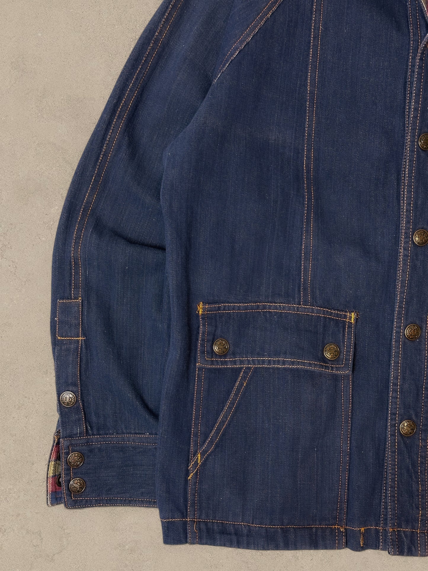 1990S - DENIM CHORE BARN JACKET - L