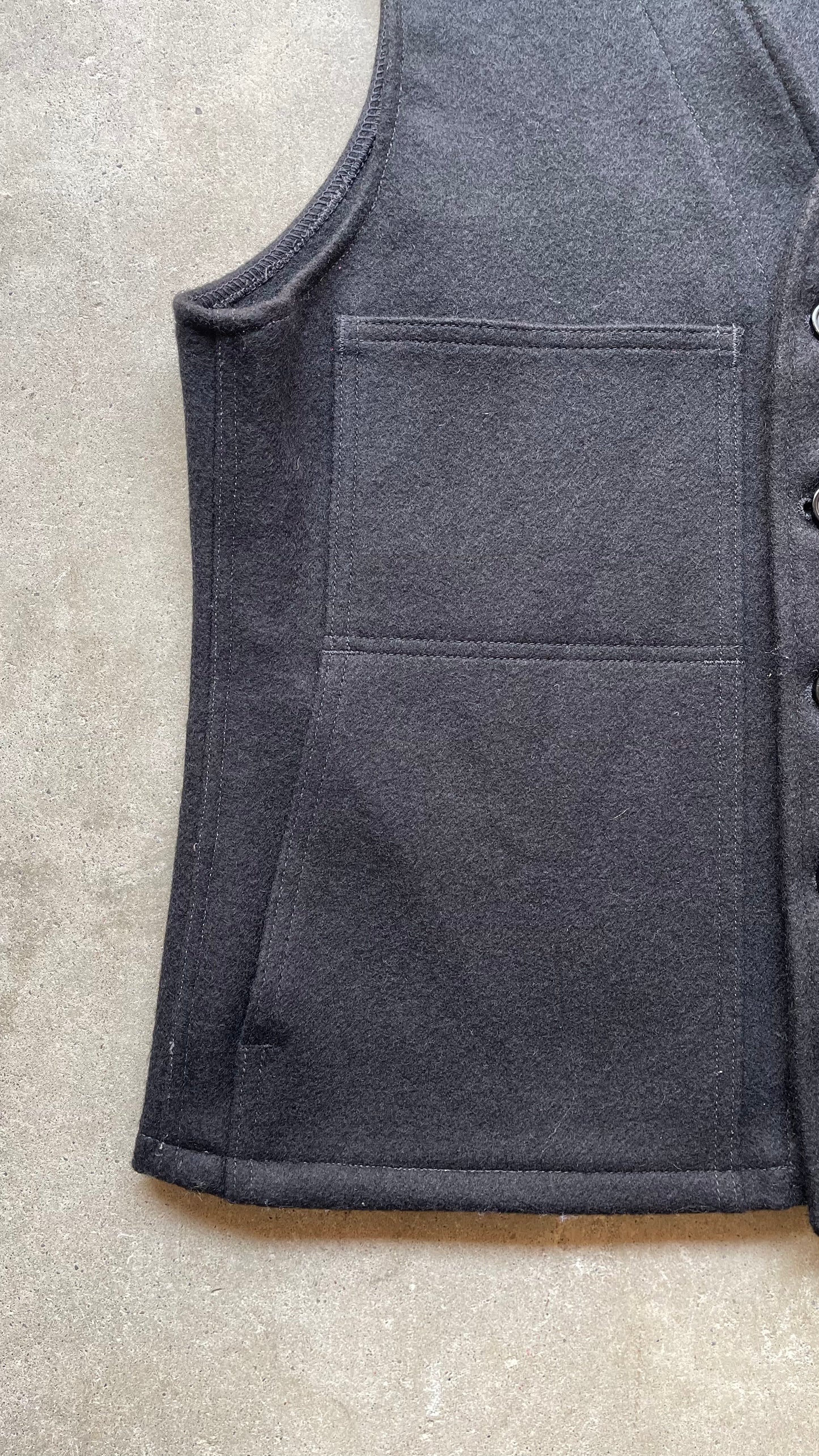 1990S CC FILSON HUNTING VEST WOOL BLACK - L