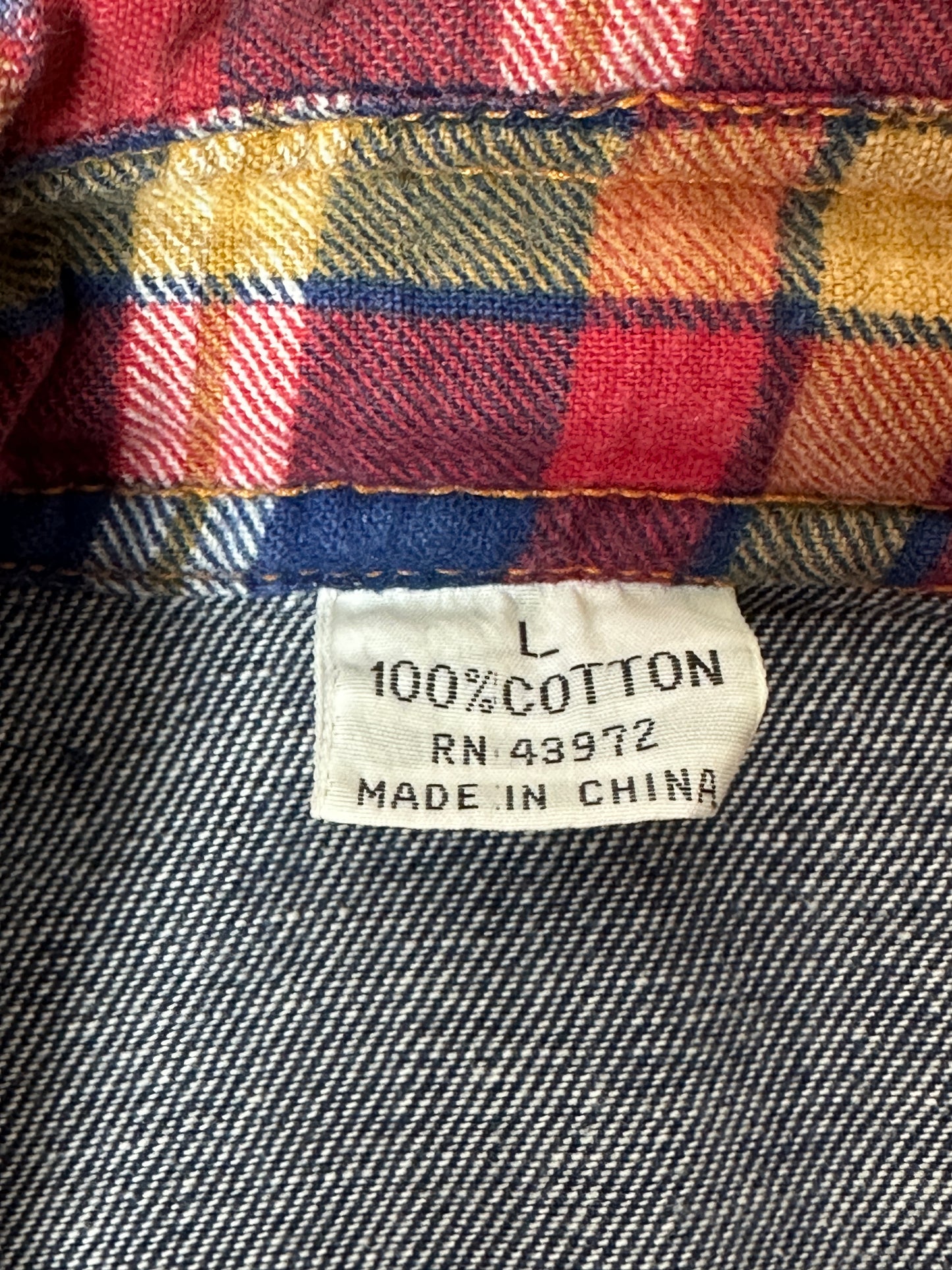 1990S - DENIM CHORE BARN JACKET - L