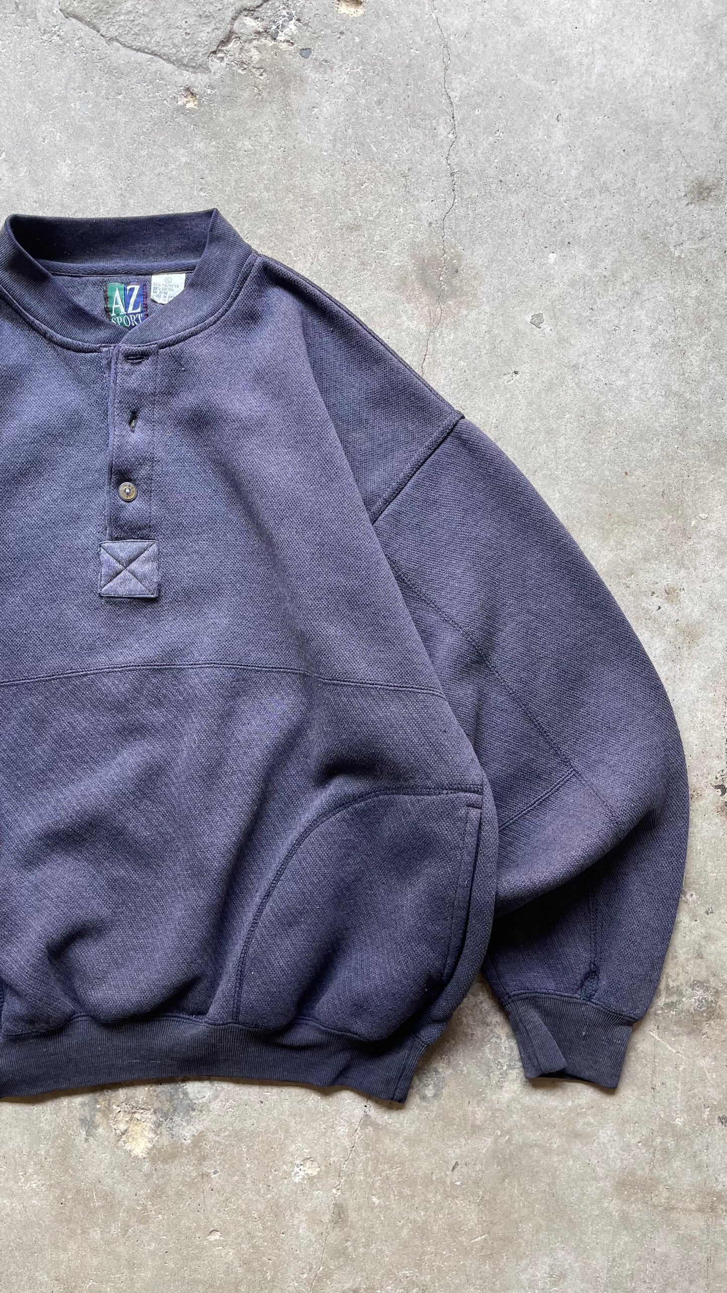 1990S FADED NAVY CREW - XL