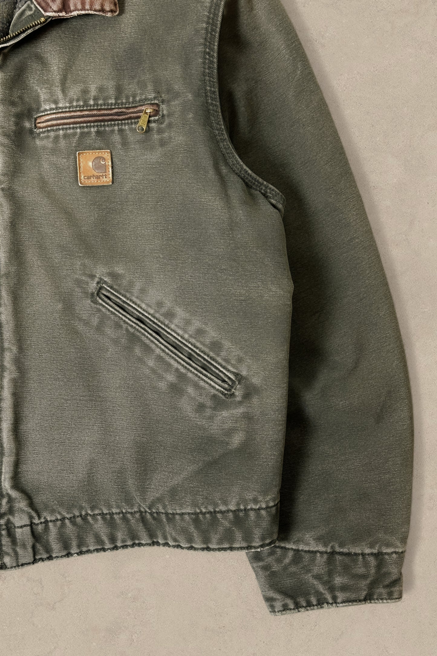 1990S - OLIVE CARHARTT DETRIOT JACKET - XXL